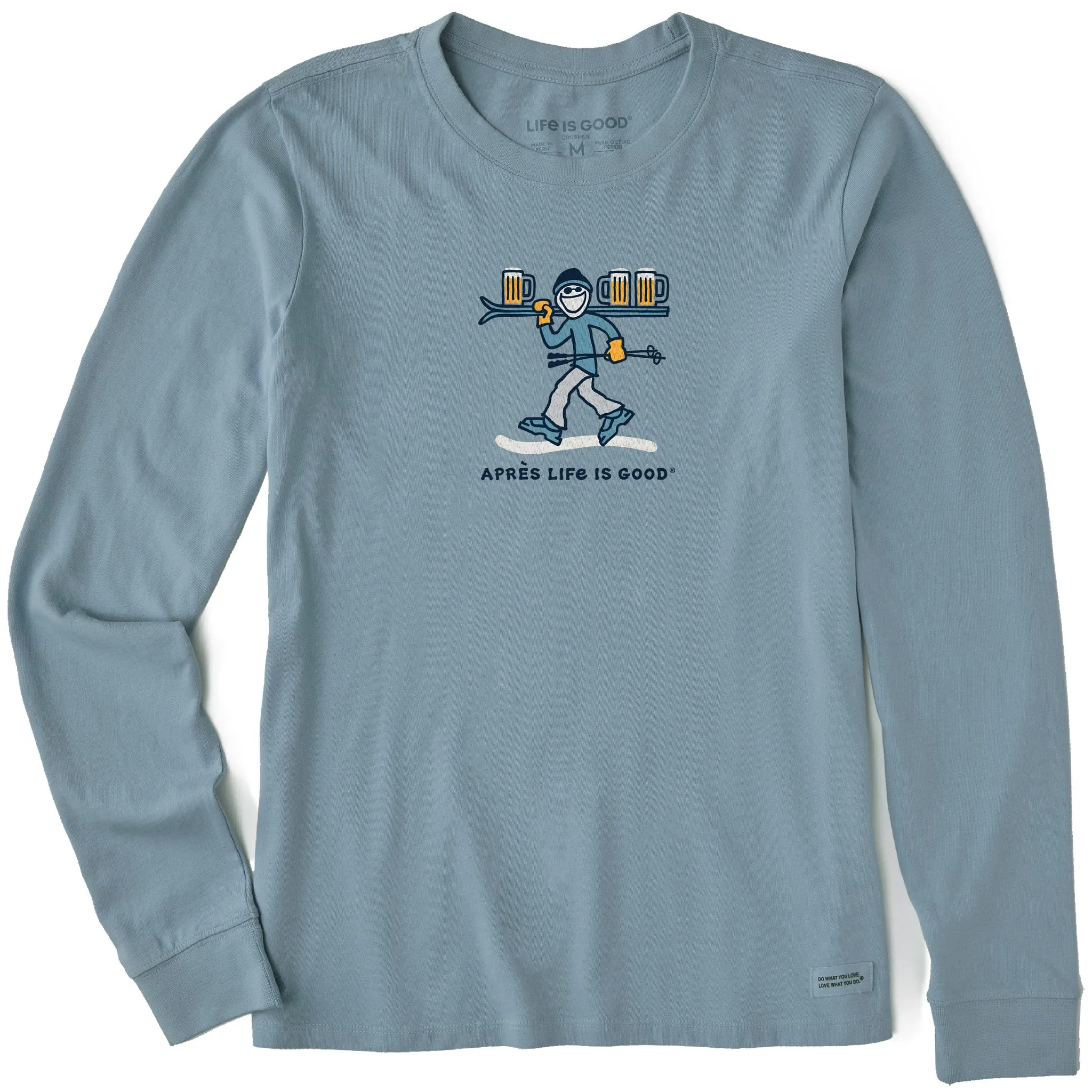 Women's Apres Life is Good Long Sleeve Crusher Tee sold by Life is Good