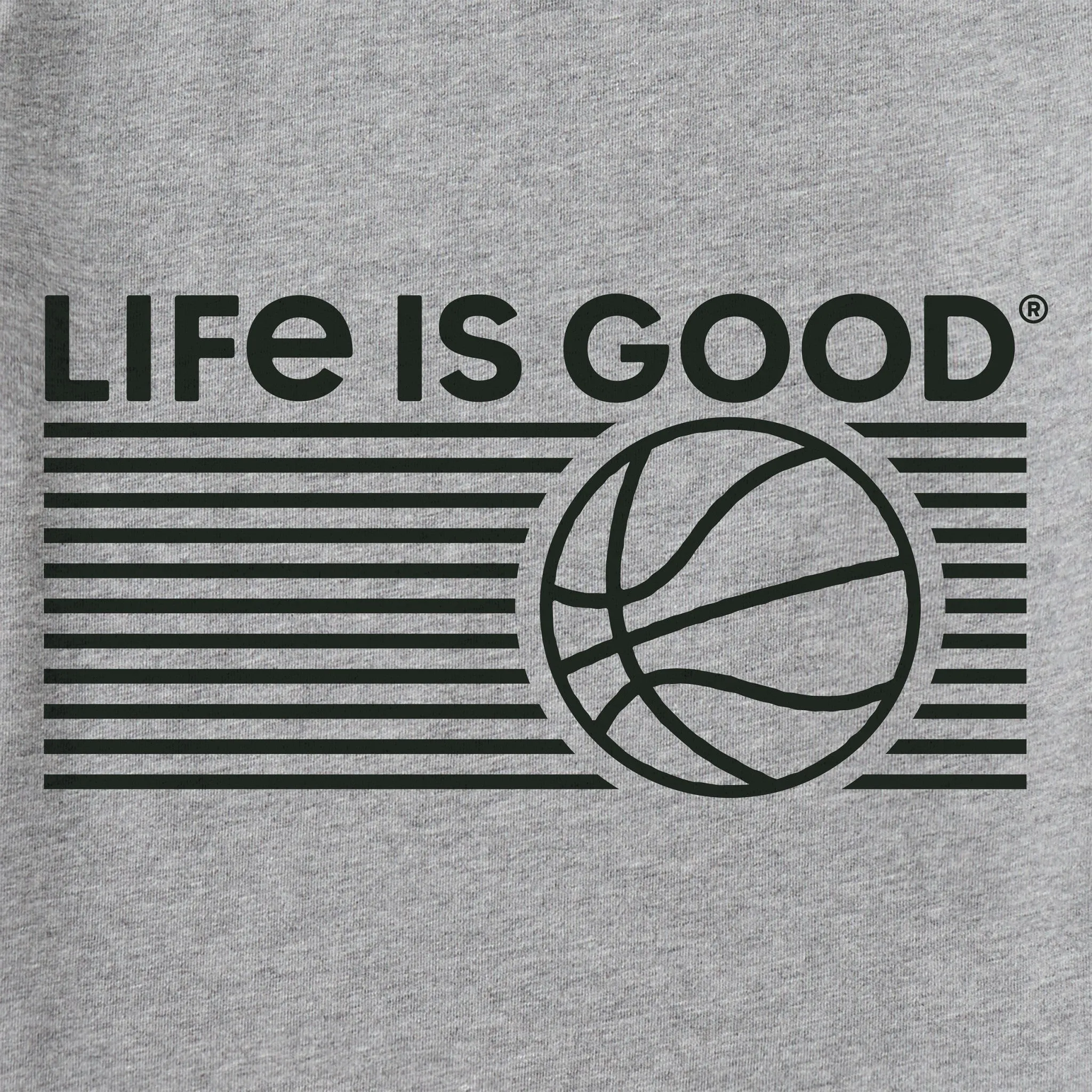 Women's Basketball Stripes Short Sleeve Crusher Tee sold by Life is Good product image thumbnail 2