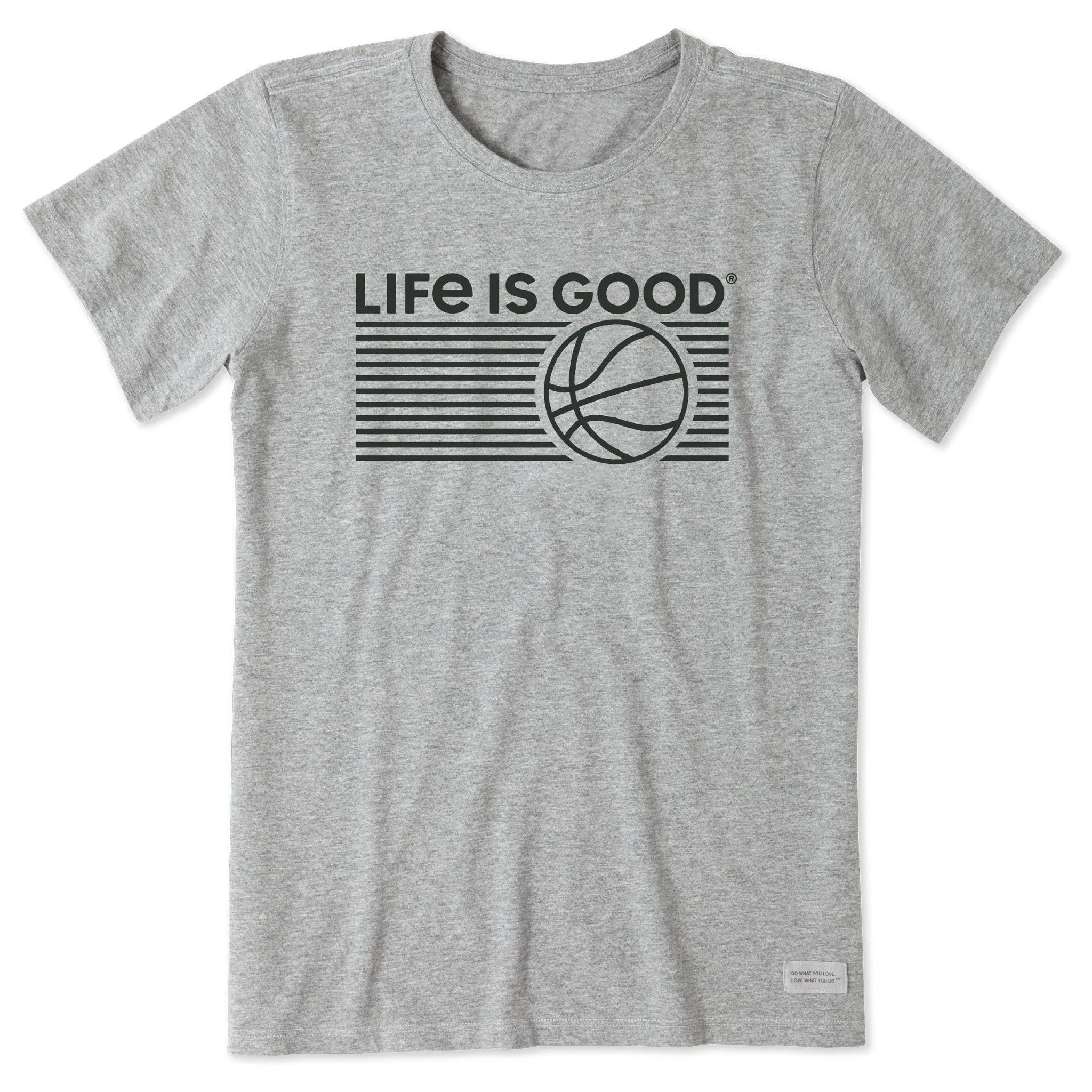 Women's Basketball Stripes Short Sleeve Crusher Tee sold by Life is Good
