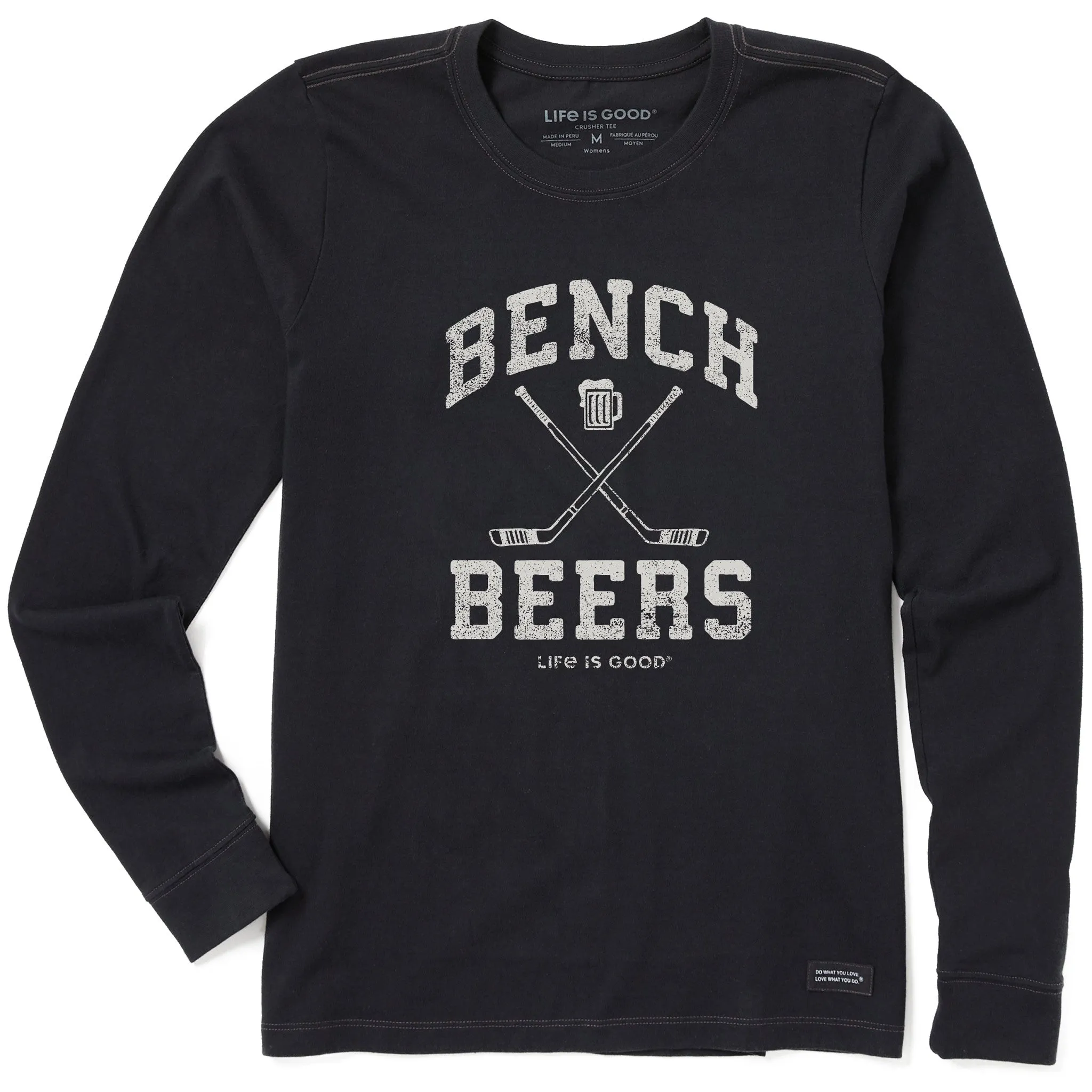 Women's Bench Beers Long Sleeve Crusher Tee sold by Life is Good