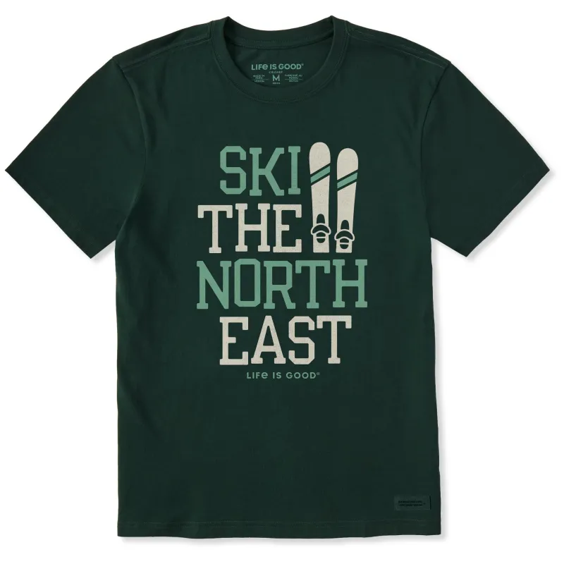 Men's Ski the North East Short Sleeve Crusher Tee sold by Life is Good