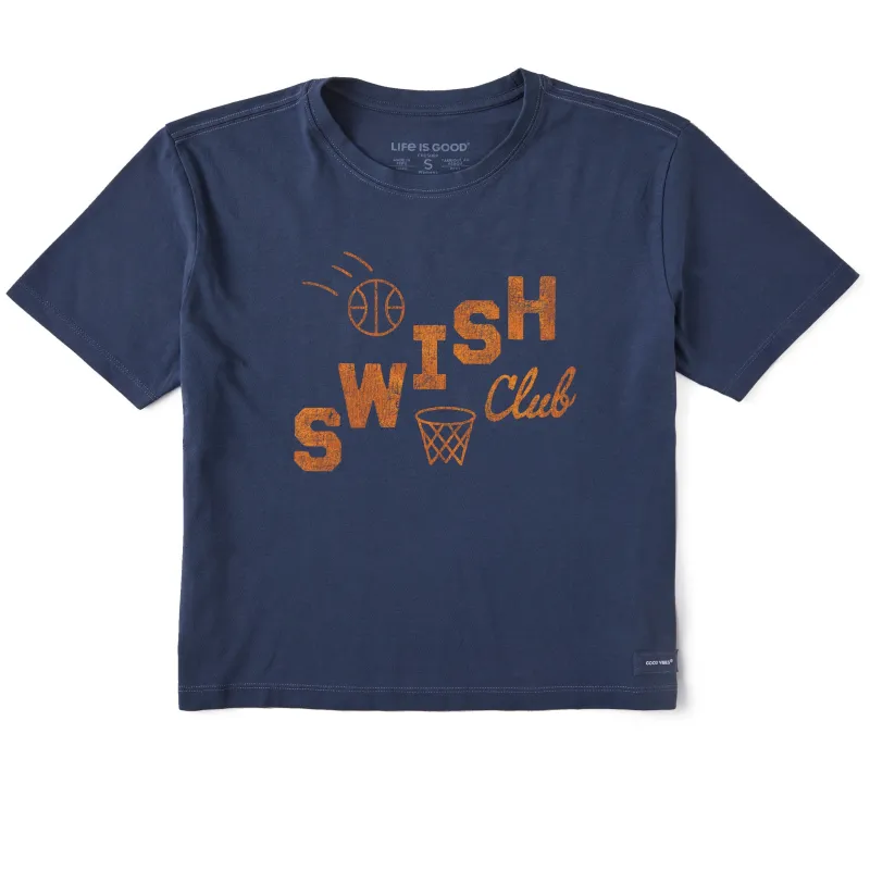 Women's Swish Club Short Sleeve Crusher Boxy Tee sold by Life is Good