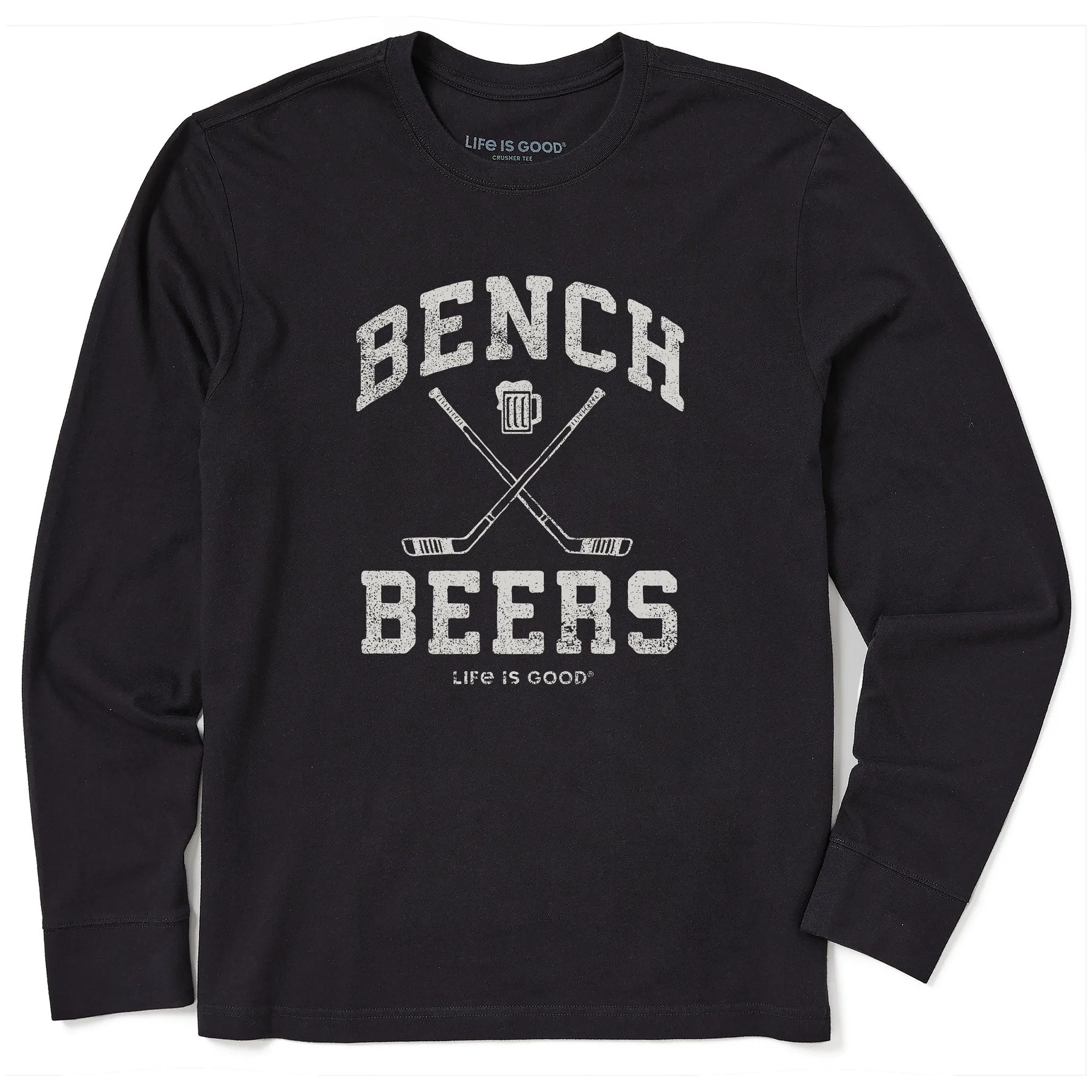 Men's Bench Beers Long Sleeve Crusher Tee sold by Life is Good