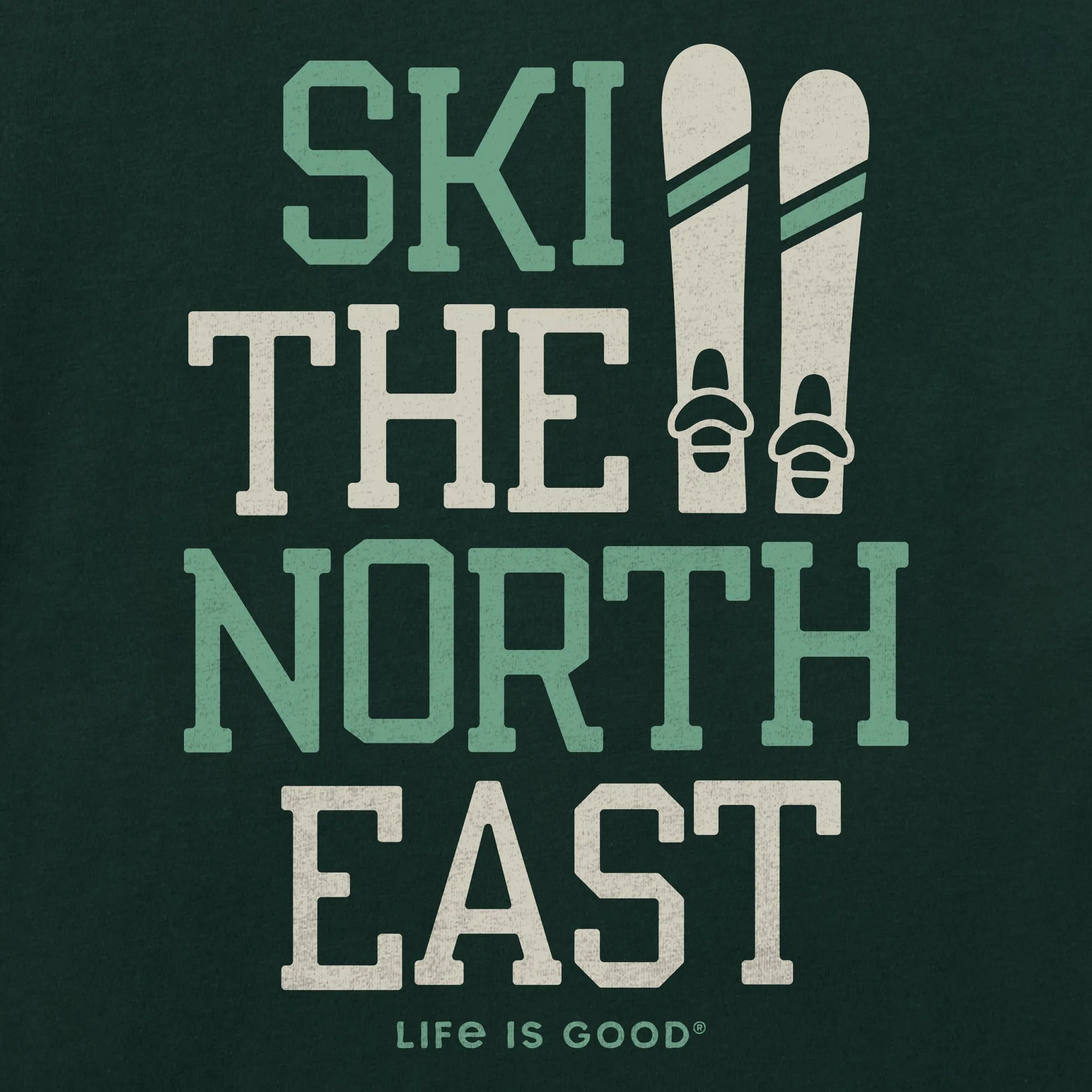 Women's Ski the North East Long Sleeve Crusher Tee sold by Life is Good product image thumbnail 2