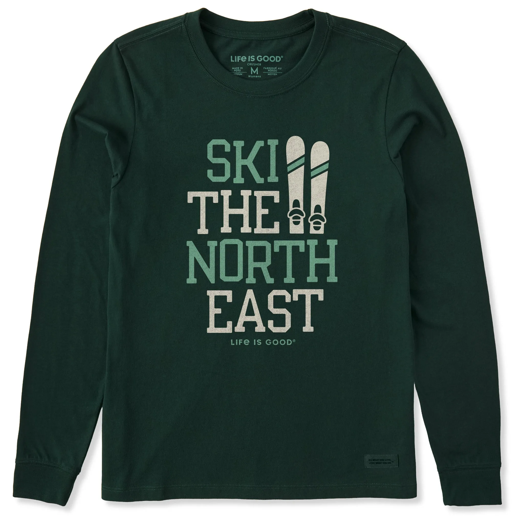 Women's Ski the North East Long Sleeve Crusher Tee sold by Life is Good