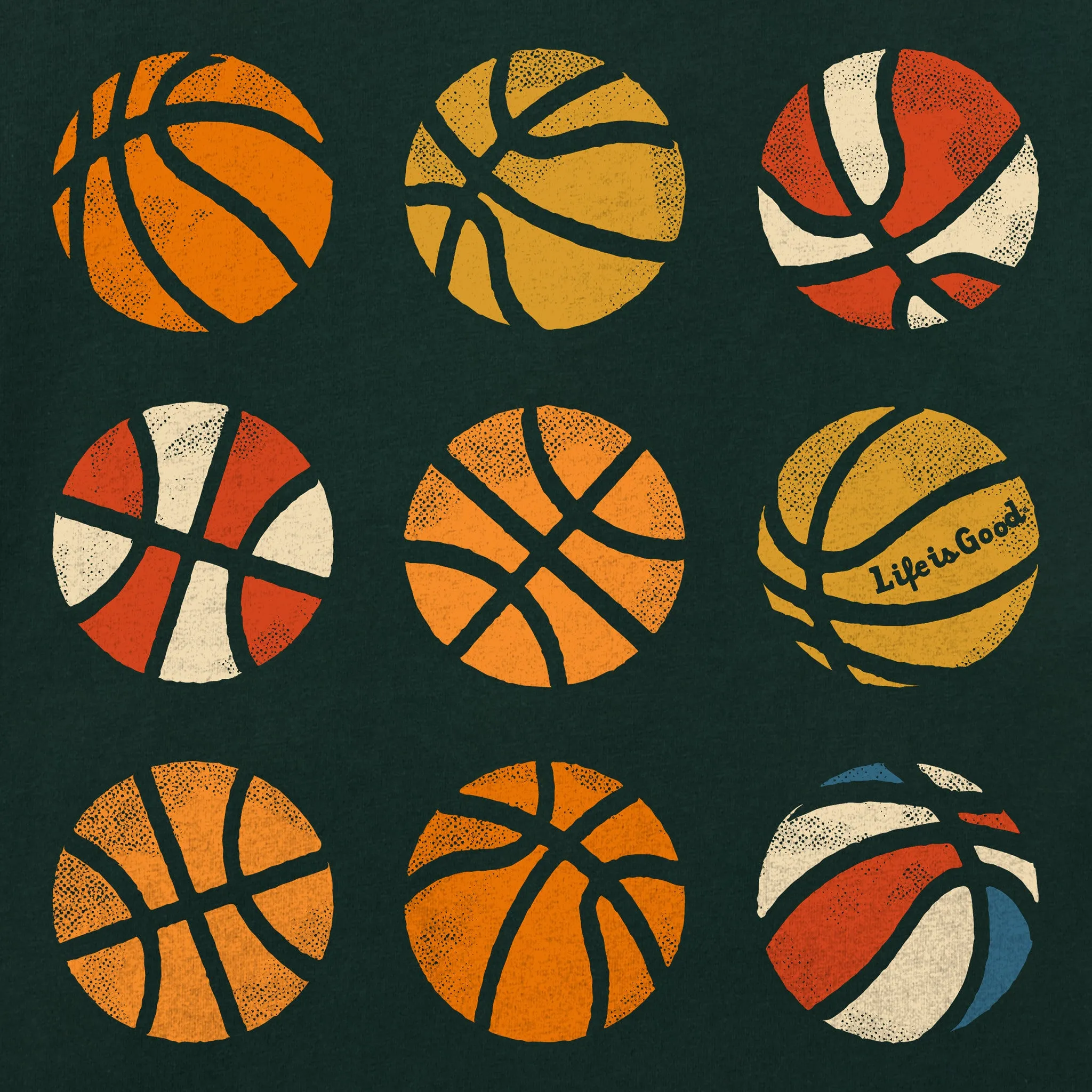 Women's Basketball Grid Long Sleeve Crusher Tee sold by Life is Good product image thumbnail 2