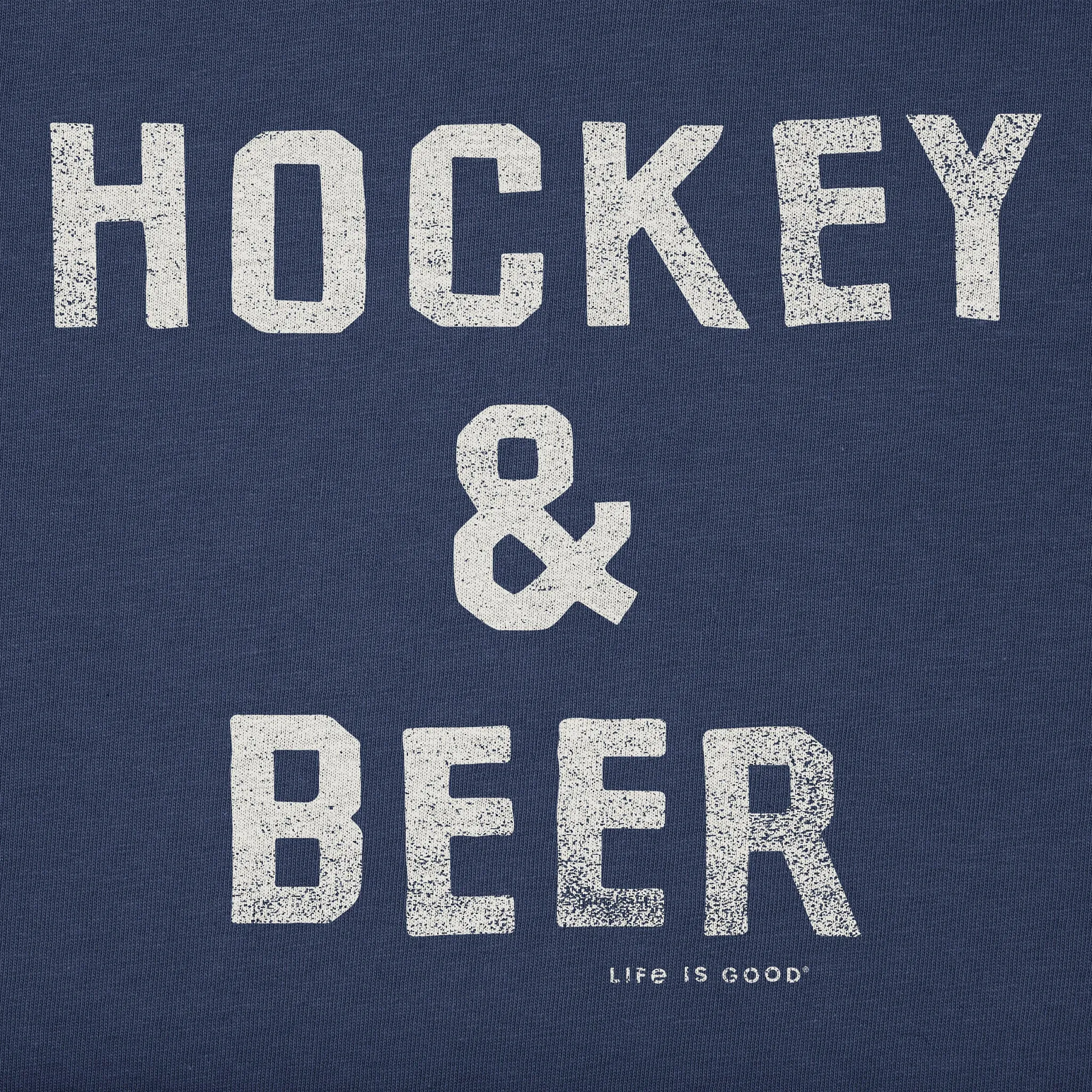 Women's Hockey & Beer Short Sleeve Crusher Boxy Tee sold by Life is Good product image thumbnail 2