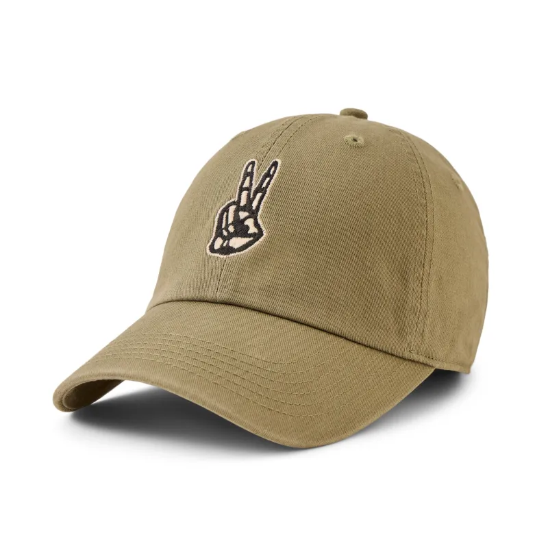 Adult Unisex Skeleton Peace Hand Chill Cap sold by Life is Good