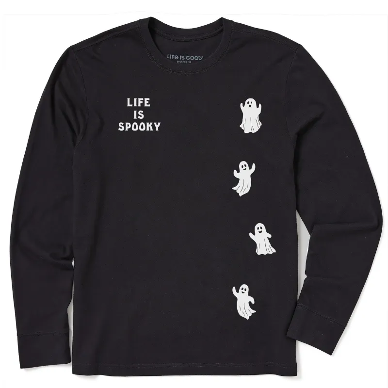Men's Spooky Ghosts Long Sleeve Crusher Tee sold by Life is Good