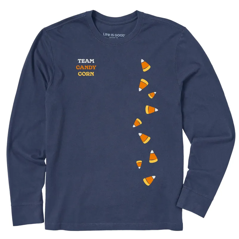 Men's Scattered Candy Corn Long Sleeve Crusher Tee sold by Life is Good