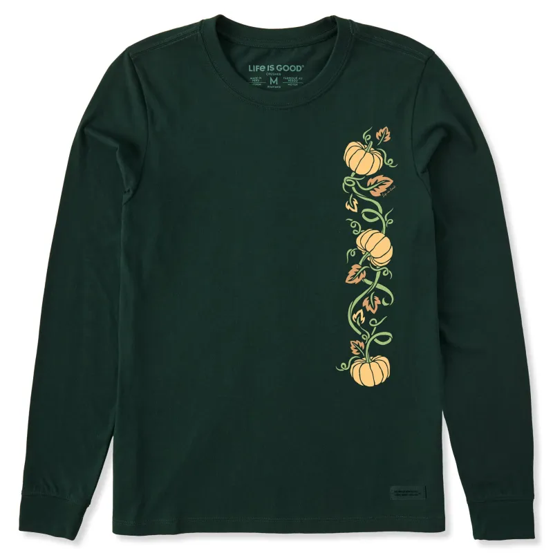 Women's Pumpkin Vine Long Sleeve Crusher Tee sold by Life is Good
