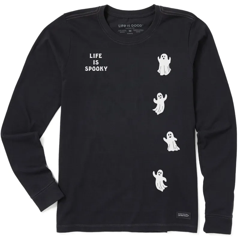 Women's Spooky Ghosts Long Sleeve Crusher Tee sold by Life is Good