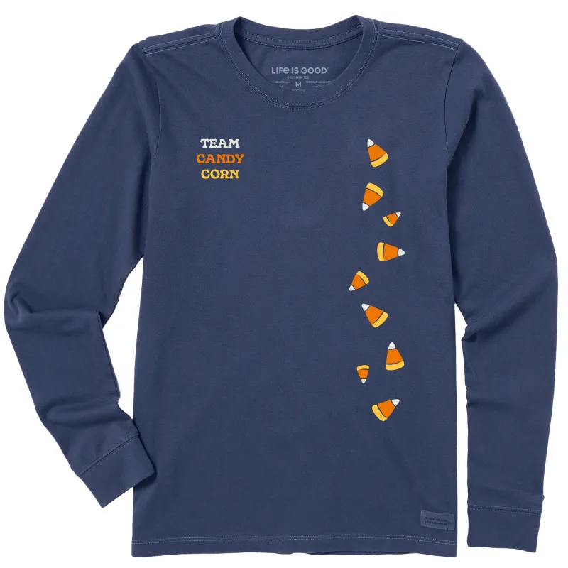 Women's Scattered Candy Corn Long Sleeve Crusher Tee sold by Life is Good