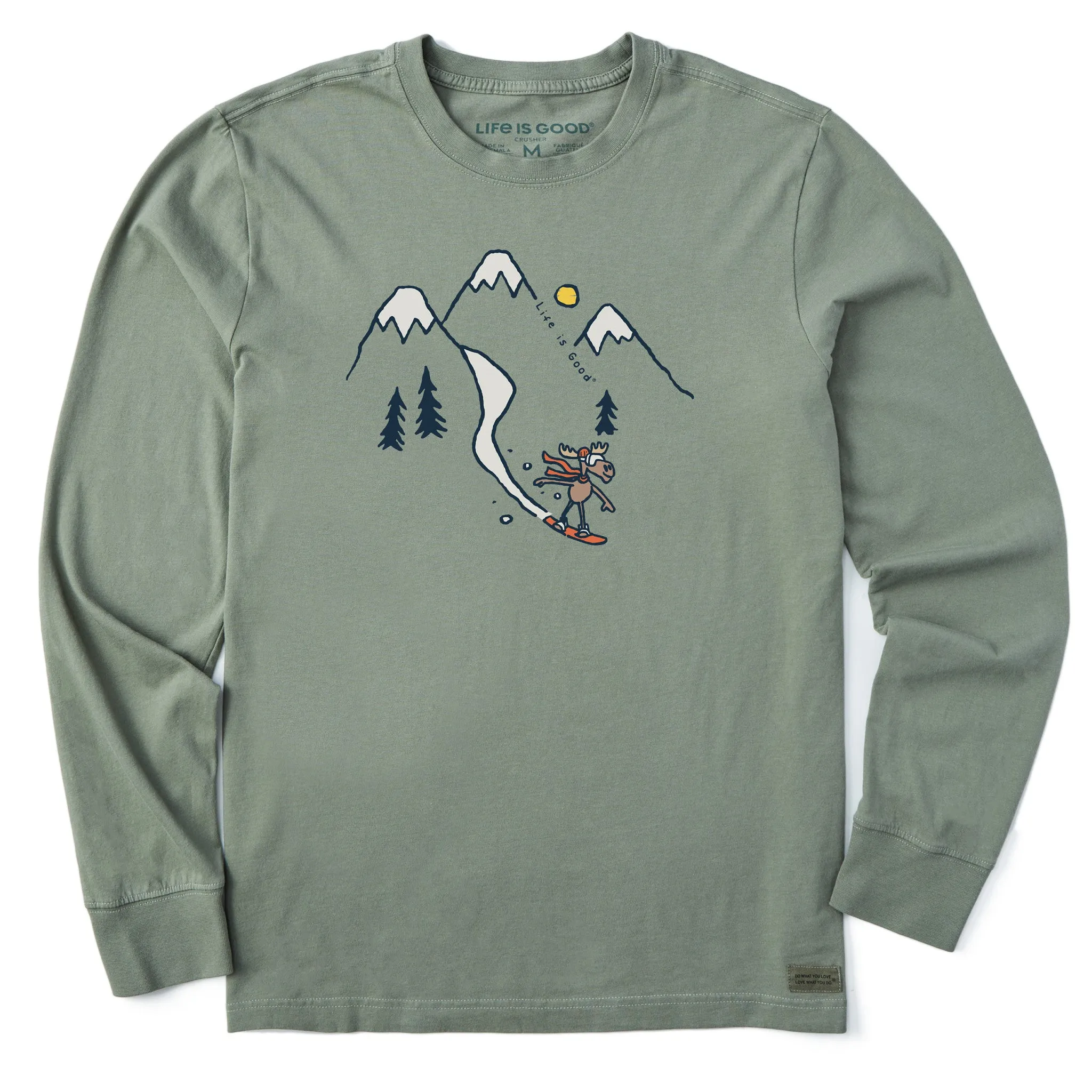 Men's Moose Snowboard Vista Long Sleeve Crusher Tee sold by Life is Good product image thumbnail 3