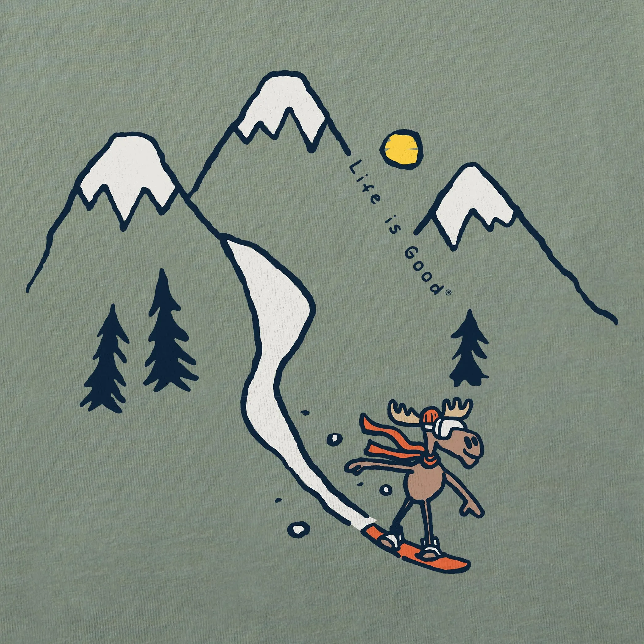 Men's Moose Snowboard Vista Long Sleeve Crusher Tee sold by Life is Good product image thumbnail 4