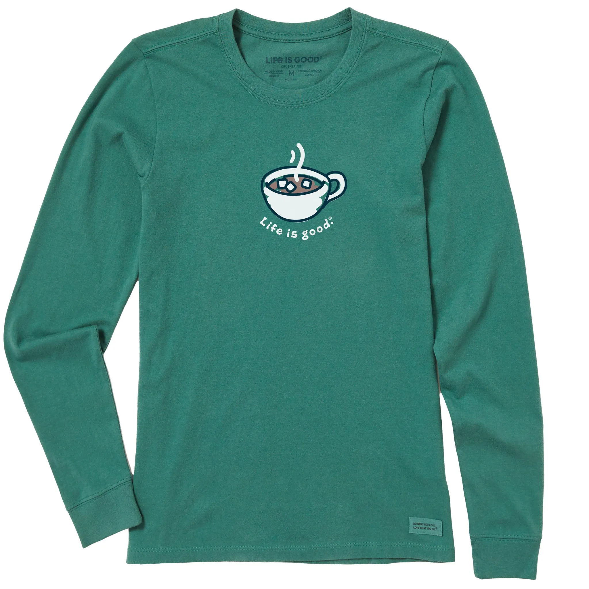 Women's Hot Cocoa Long Sleeve Crusher Tee sold by Life is Good