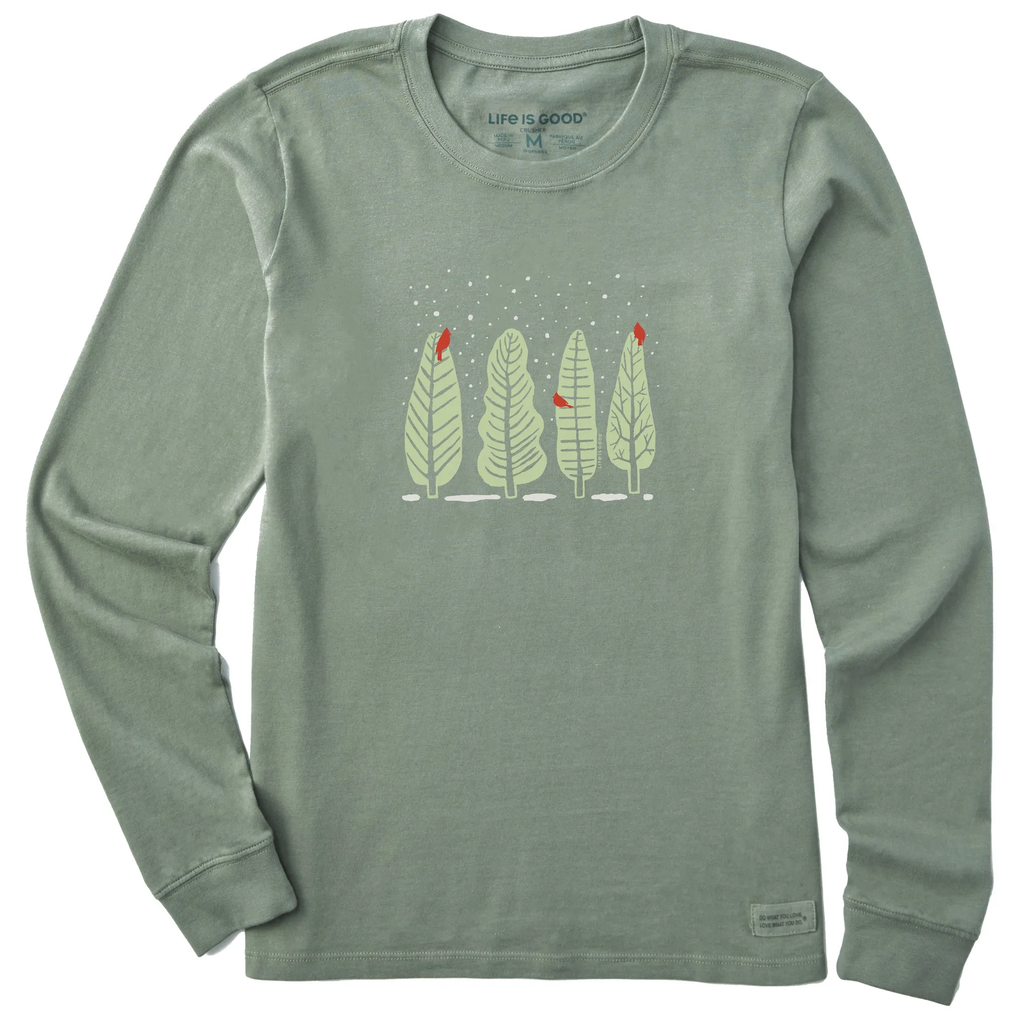 Women's Four Cardinal Trees Long Sleeve Crusher Tee sold by Life is Good