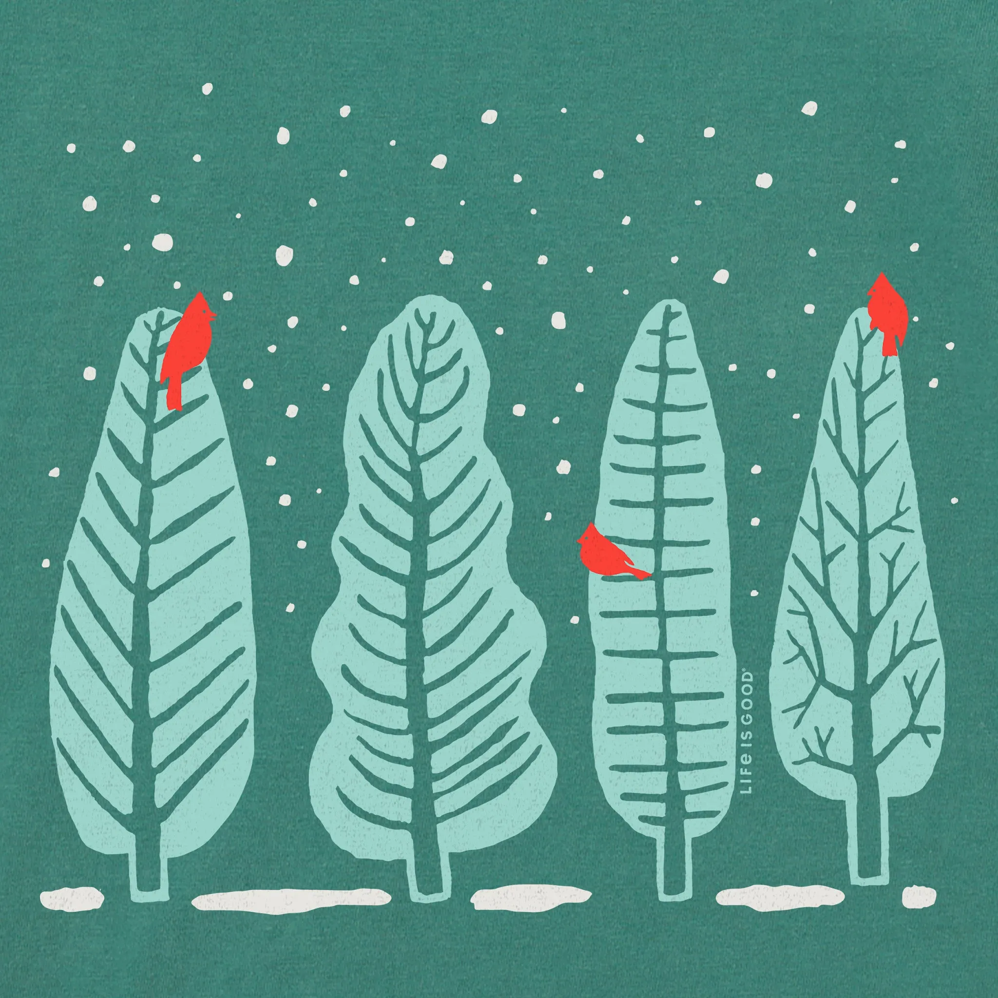 Women's Four Cardinal Trees Long Sleeve Crusher Tee sold by Life is Good product image thumbnail 4
