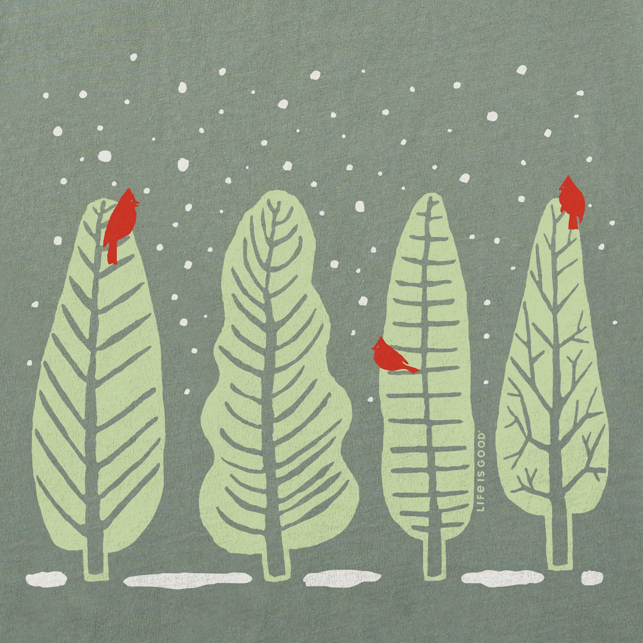 Women's Four Cardinal Trees Long Sleeve Crusher Tee sold by Life is Good product image thumbnail 2