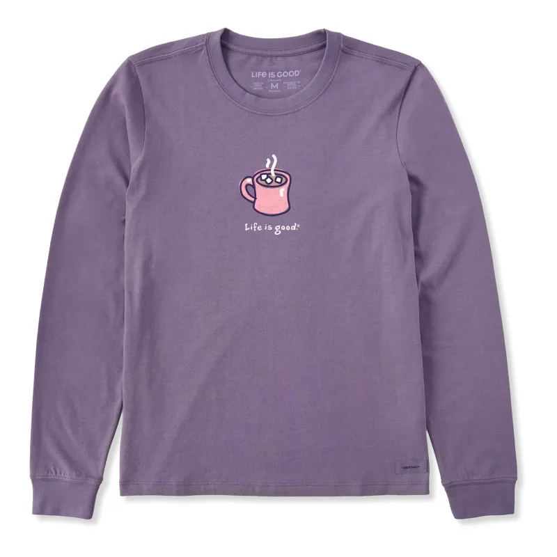 Women's Hot Cocoa Mug Long Sleeve Crusher Tee made by Life is Good
