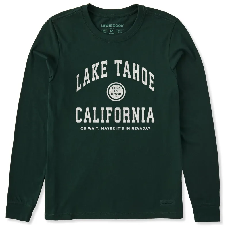 Women's Lake Tahoe Arch Long Sleeve Crusher Tee sold by Life is Good