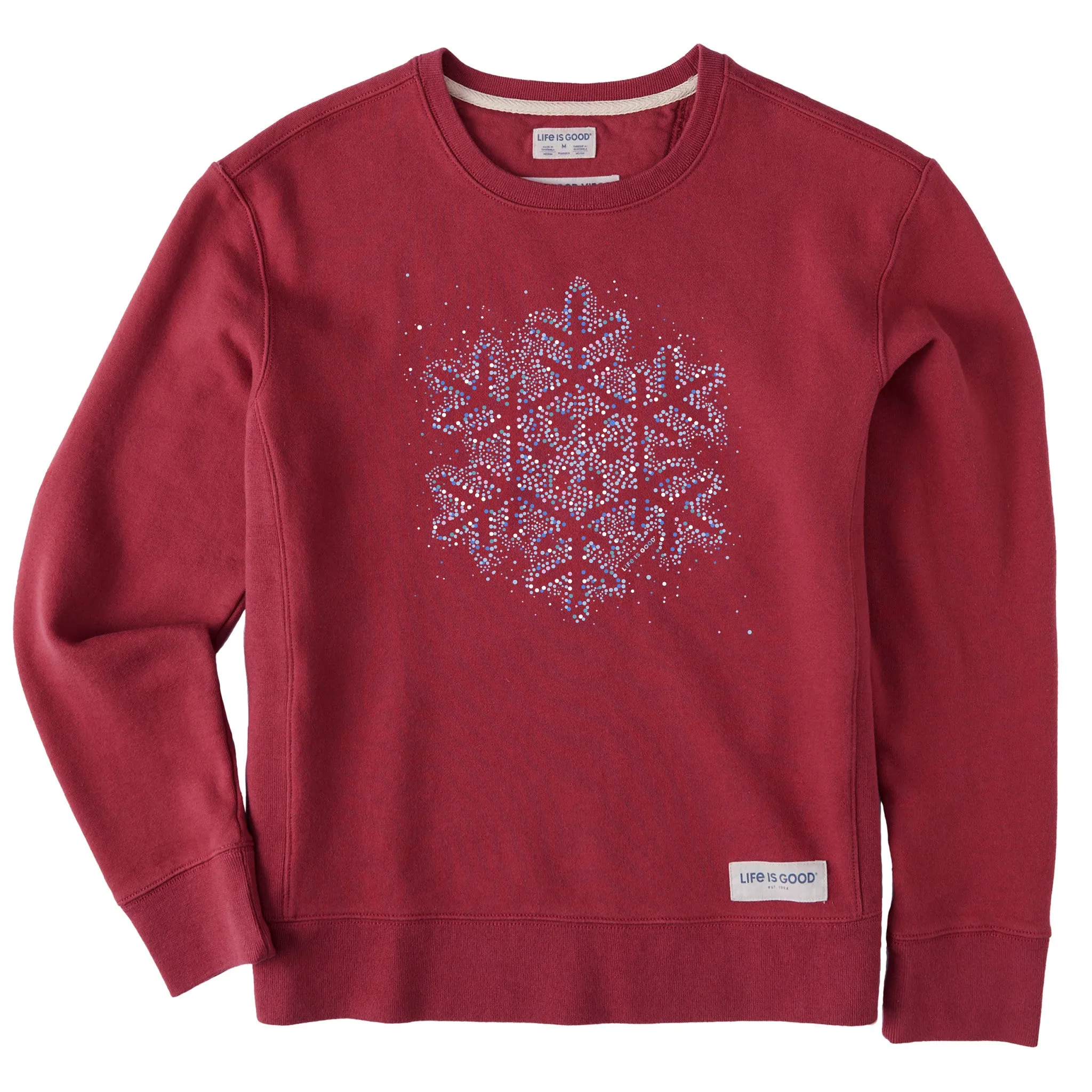 Women's Snowflake Lights Simply True Crew sold by Life is Good