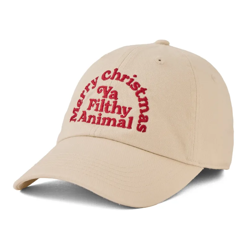 Adult Unisex Merry Christmas Ya Filthy Animal Chill Cap sold by Life is Good