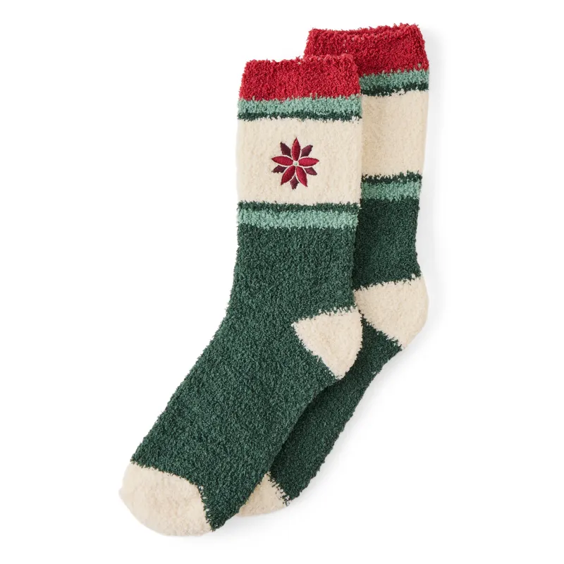 Adult Unisex Treeline Green Snuggle Sock sold by Life is Good