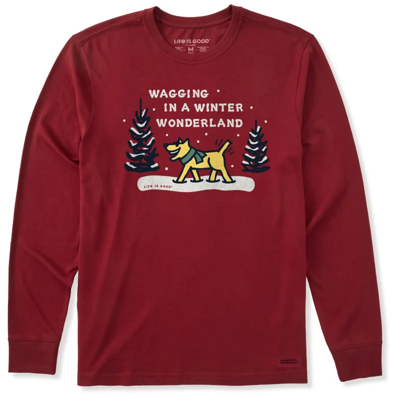Men's Wagging Wonderland Rocket Long Sleeve Crusher Tee sold by Life is Good