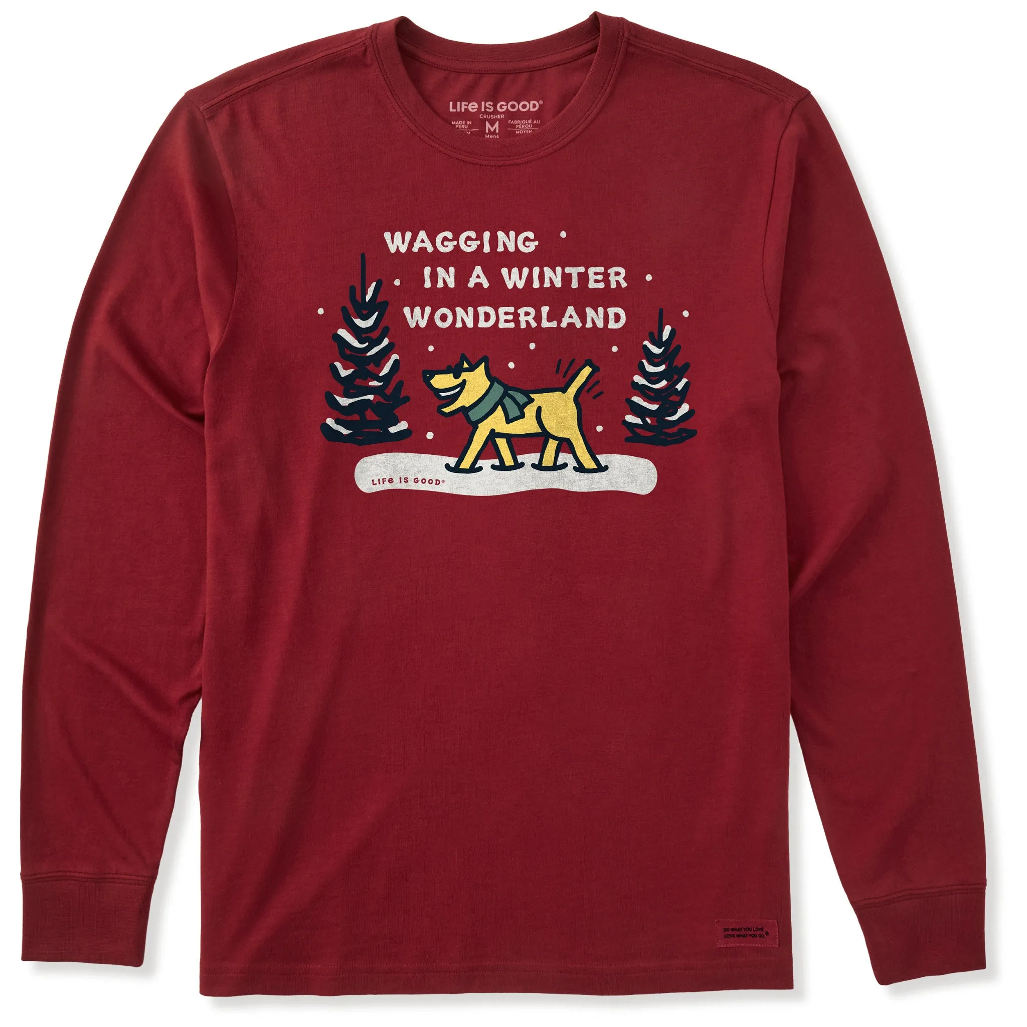 Men's Wagging Wonderland Rocket Long Sleeve Crusher Tee sold by Life is Good