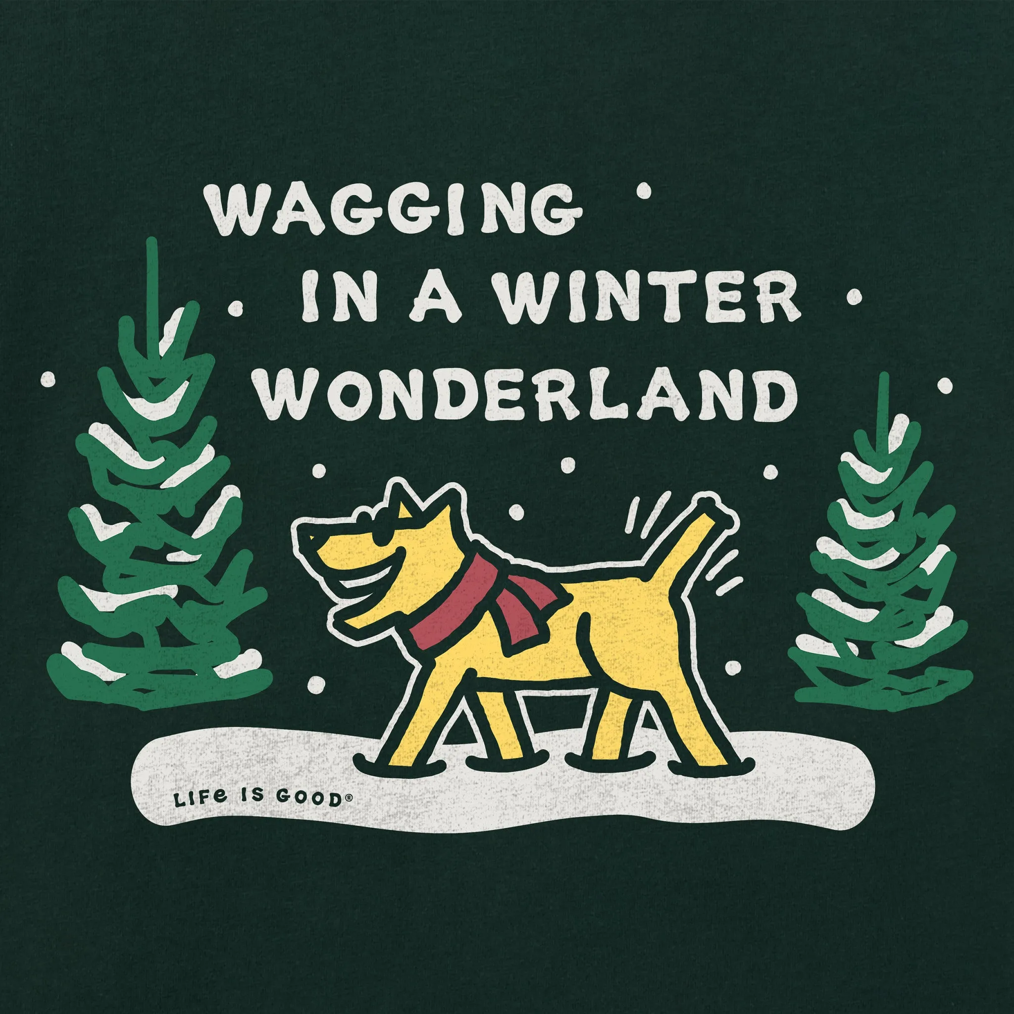 Men's Wagging Wonderland Rocket Long Sleeve Crusher Tee sold by Life is Good product image thumbnail 4