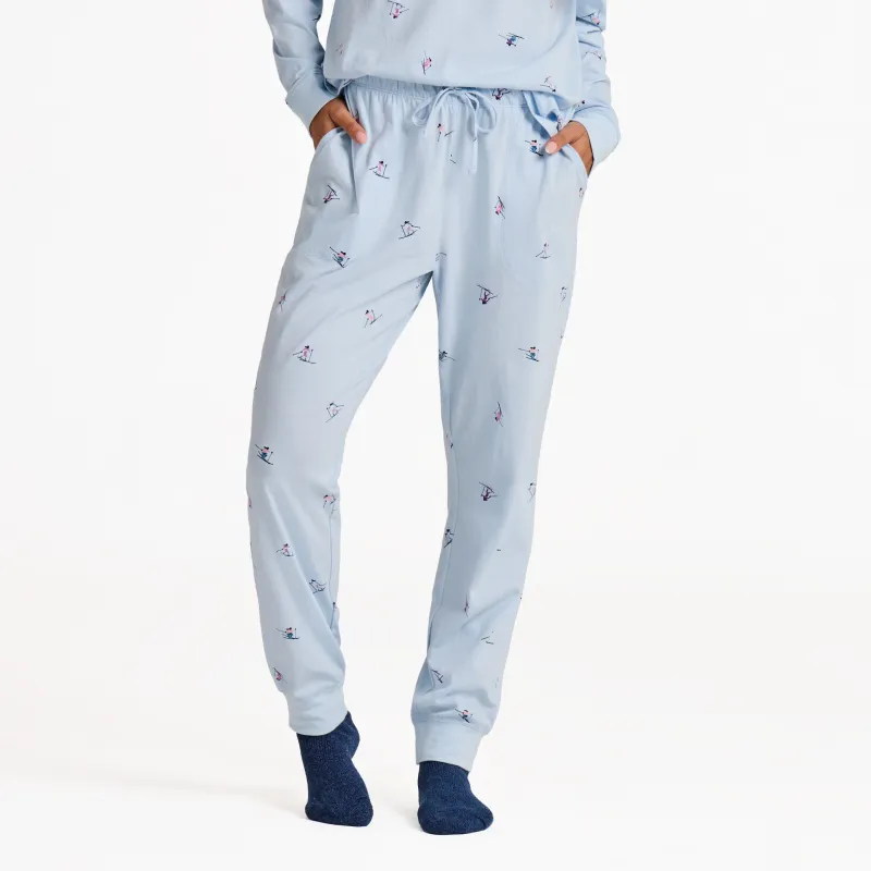 Women's Ski Ya Later Pattern Snuggle Up Sleep Jogger sold by Life is Good