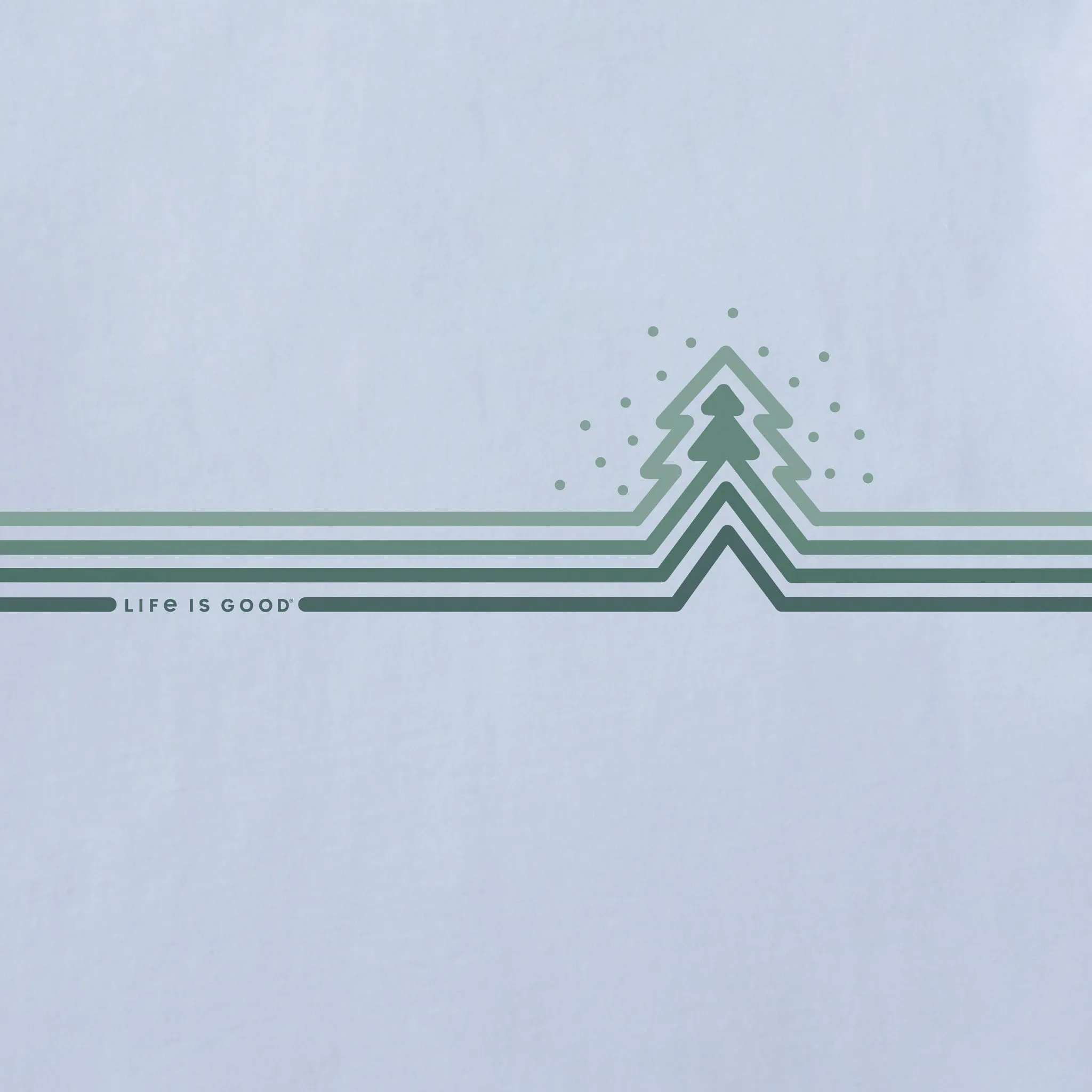 Men's Cool Tree Stripes with Snow Long Long Sleeve Crusher Tee sold by Life is Good product image thumbnail 2