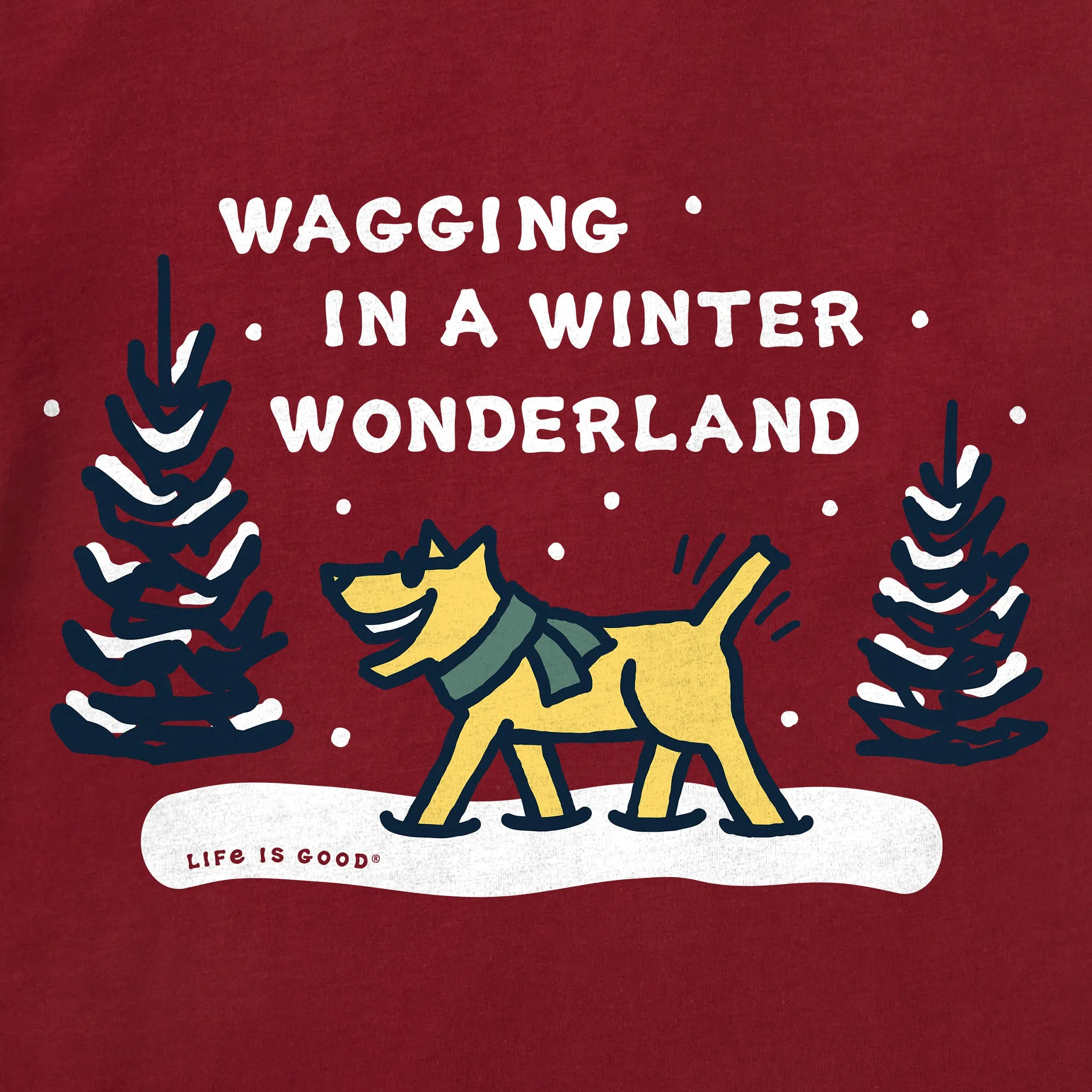 Women's Wagging Wonderland Rocket Long Sleeve Crusher Tee sold by Life is Good product image thumbnail 2