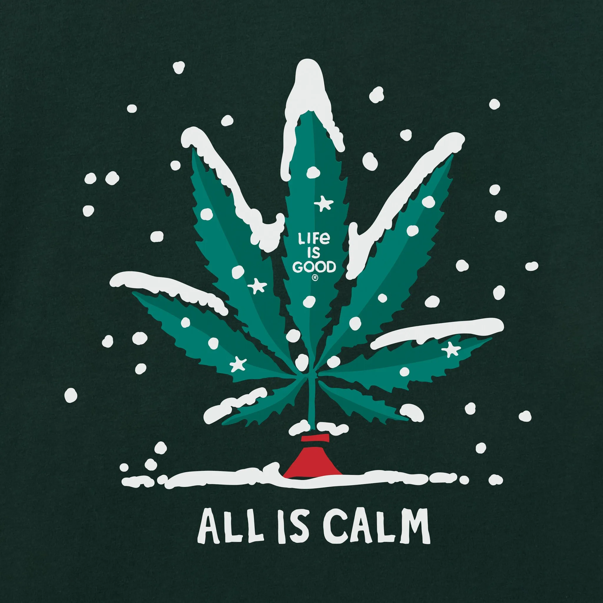Men's All is Calm Long Sleeve Crusher Tee sold by Life is Good product image thumbnail 2