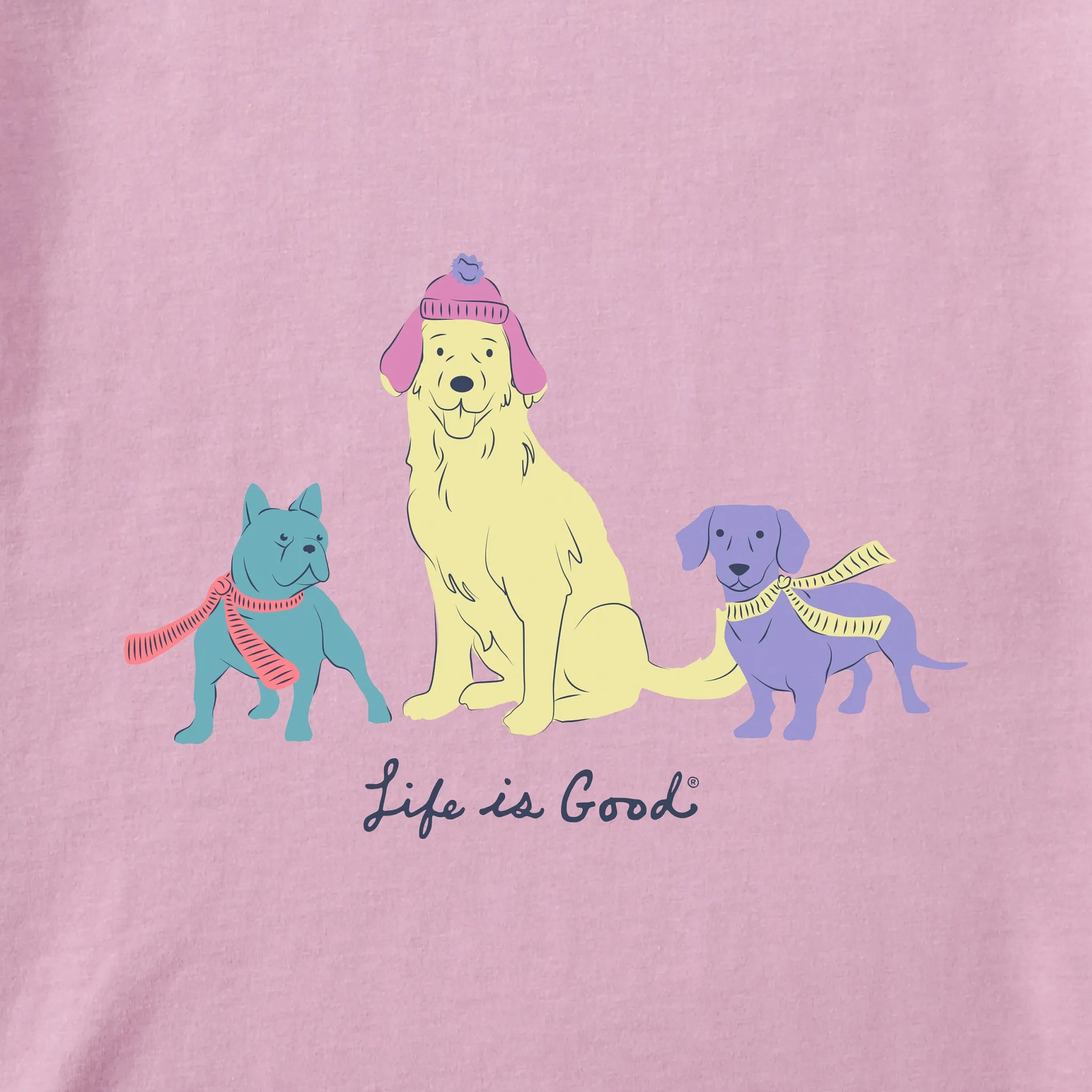 Women's Warm Winter Dogs Trio Long Sleeve Snuggle Up Sleep Tee sold by Life is Good product image thumbnail 2