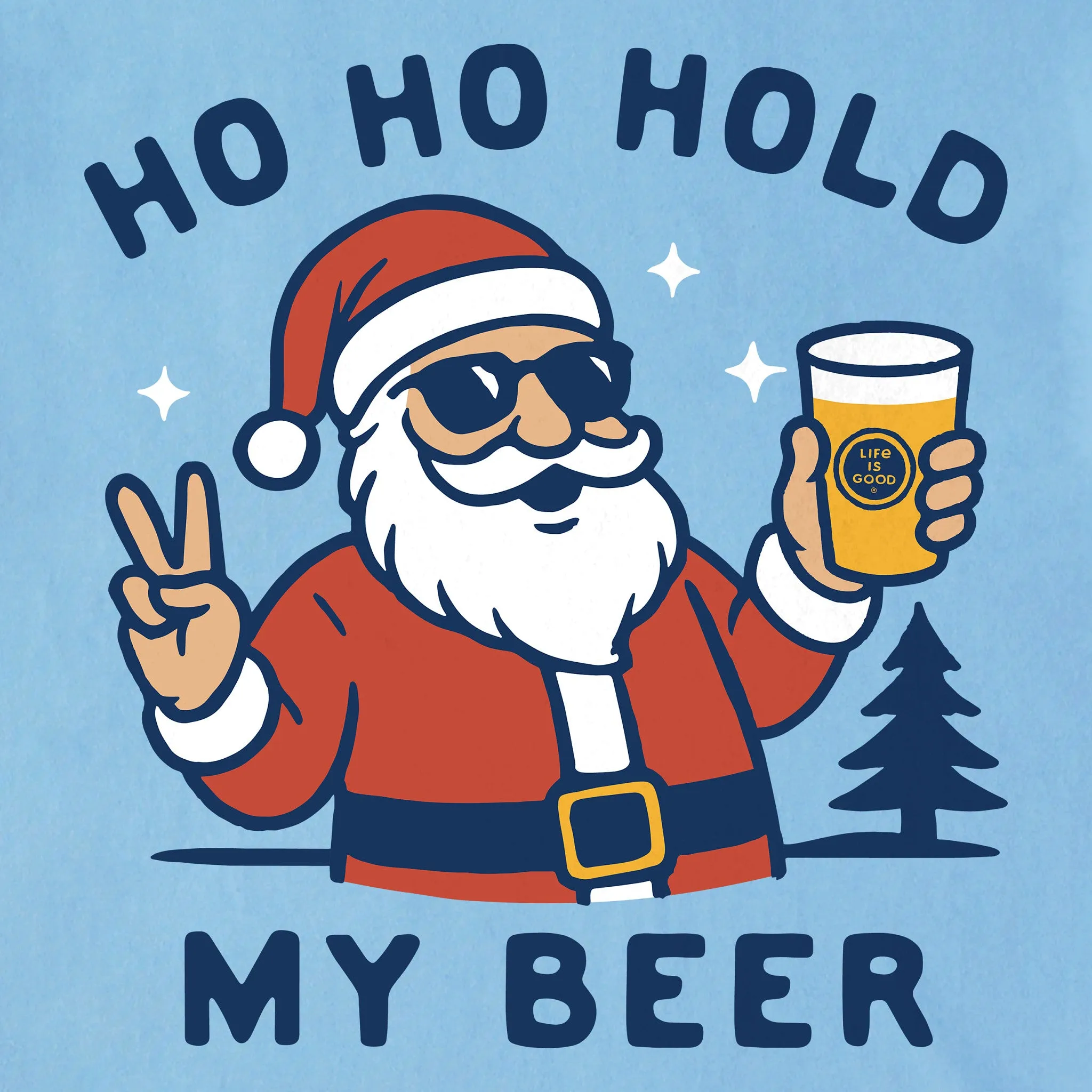 Men's Ho Ho Hold My Beer Short Sleeve Crusher Tee sold by Life is Good product image thumbnail 4
