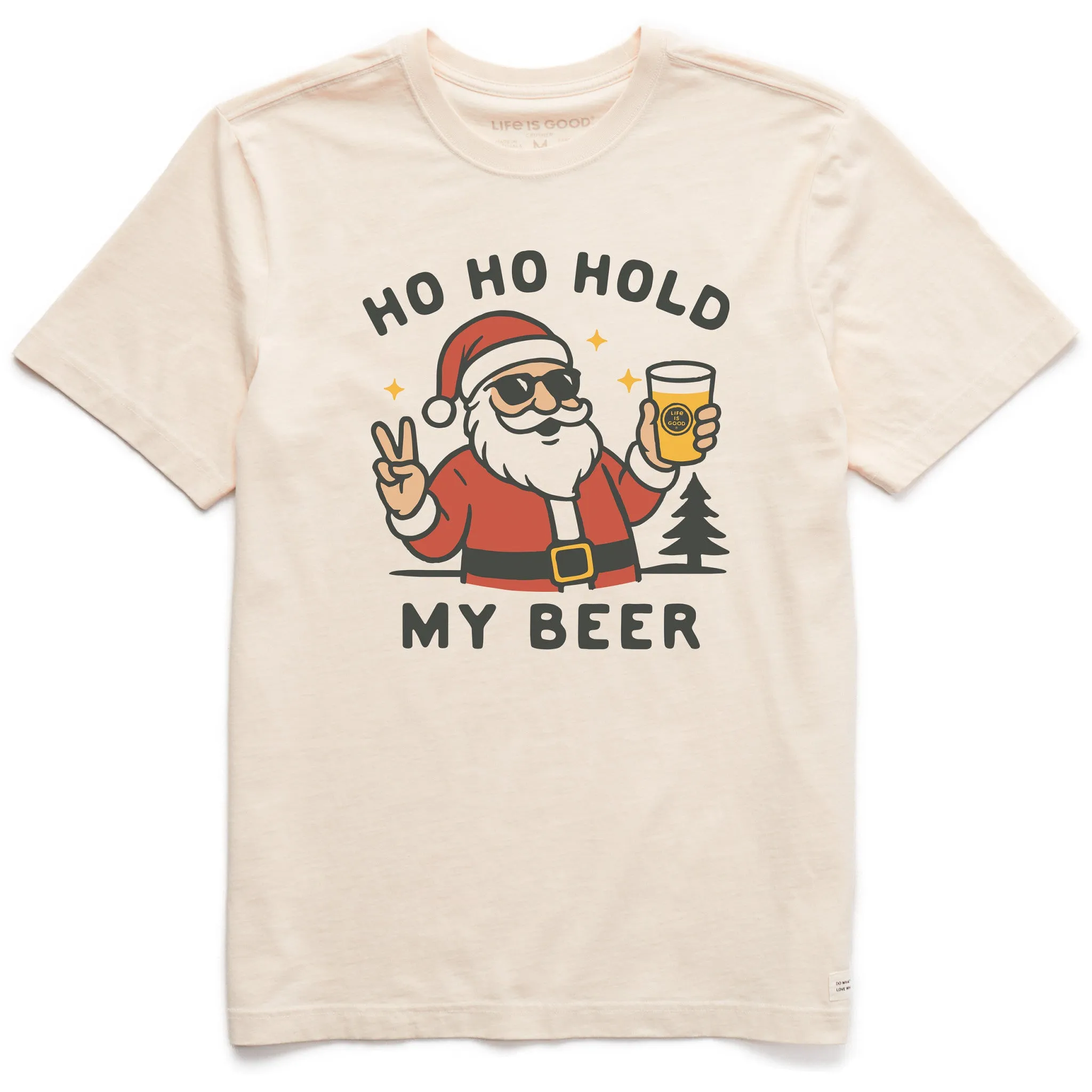 Men's Ho Ho Hold My Beer Short Sleeve Crusher Tee sold by Life is Good