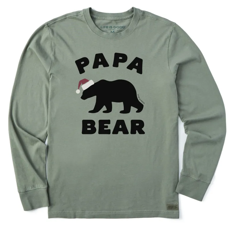 Men's Papa Bear Silo Long Sleeve Crusher Tee sold by Life is Good