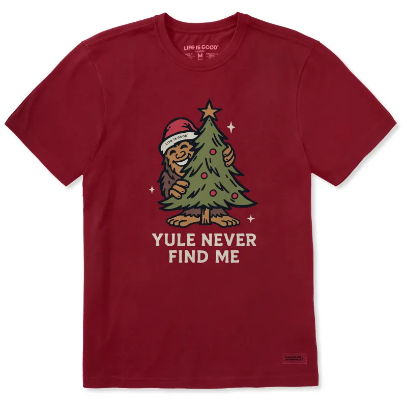 Men's Yule Never Find Me Short Sleeve Crusher Tee sold by Life is Good