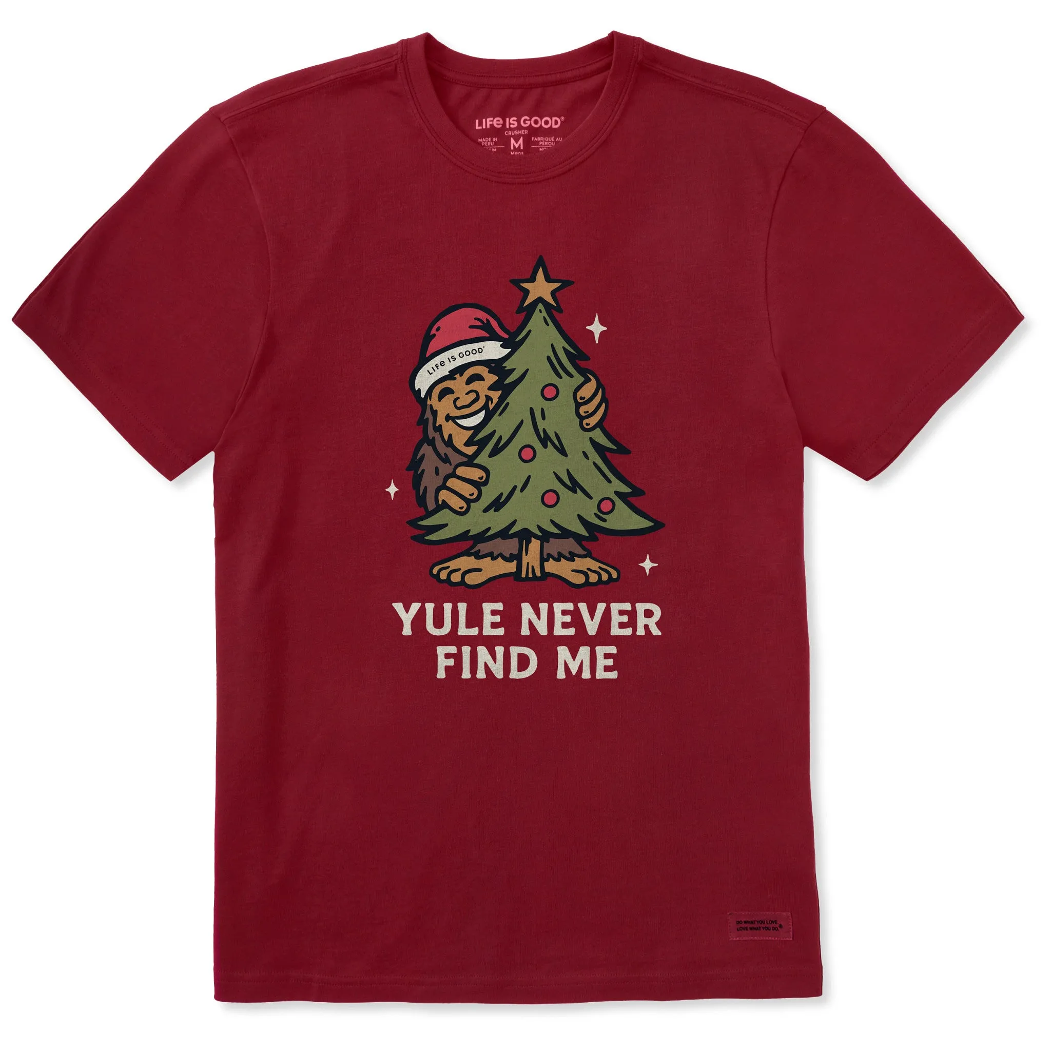 Men's Yule Never Find Me Short Sleeve Crusher Tee sold by Life is Good