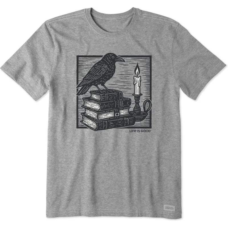 Men's Raven and Books Short Sleeve Crusher Tee sold by Life is Good