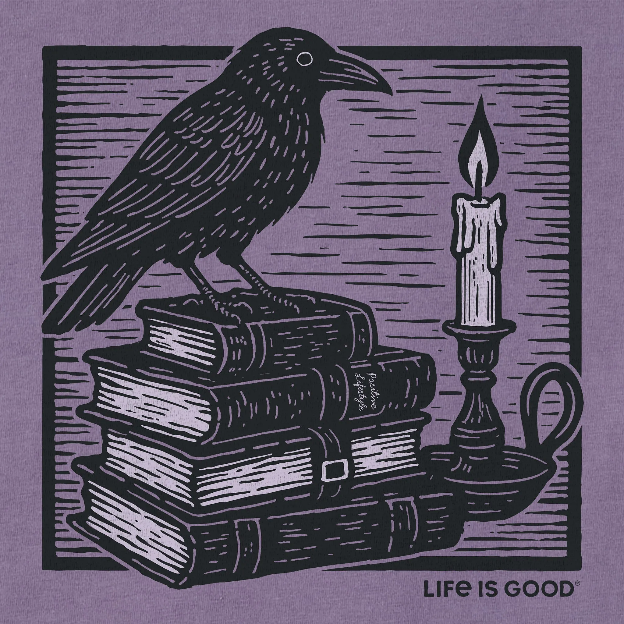 Women's Raven and Books Long Sleeve Crusher Tee sold by Life is Good product image thumbnail 2