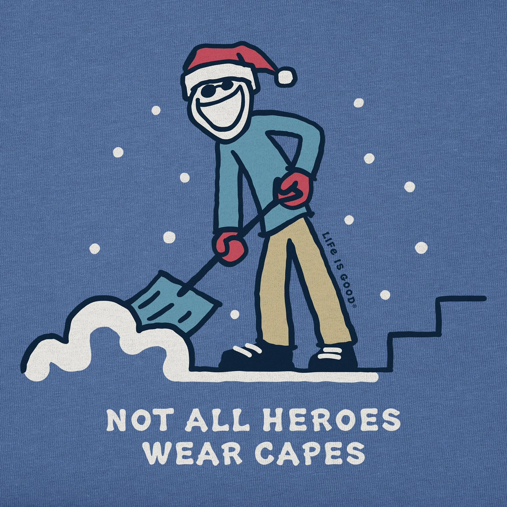 Men's Snow Shovel Hero Long Sleeve Crusher Tee sold by Life is Good product image thumbnail 2