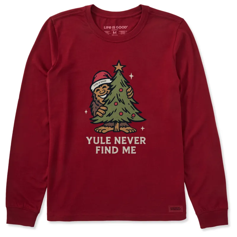 Women's Yule Never Find Me Long Sleeve Crusher Tee sold by Life is Good