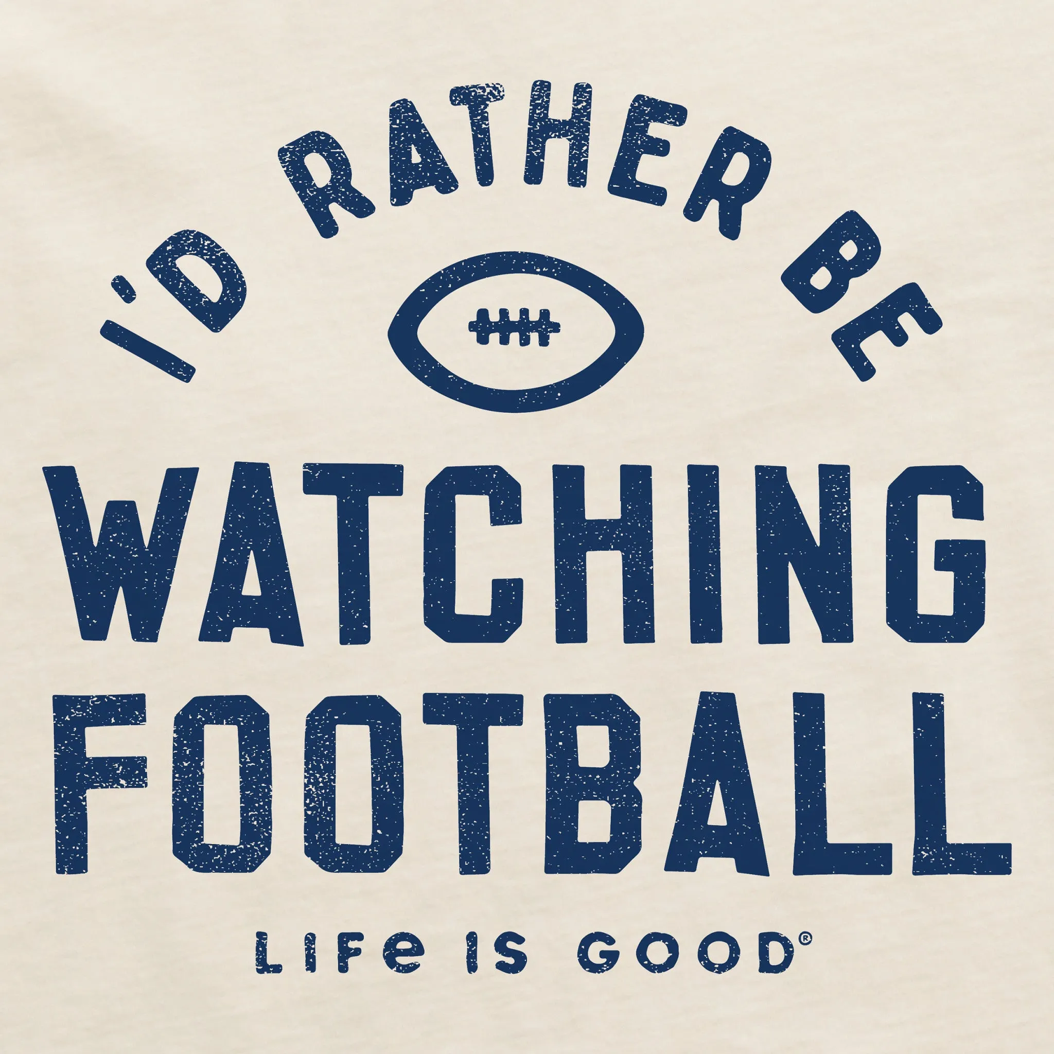 Women's I'd Rather Be Watching Football Short Sleeve Crusher Boxy Tee sold by Life is Good product image thumbnail 2