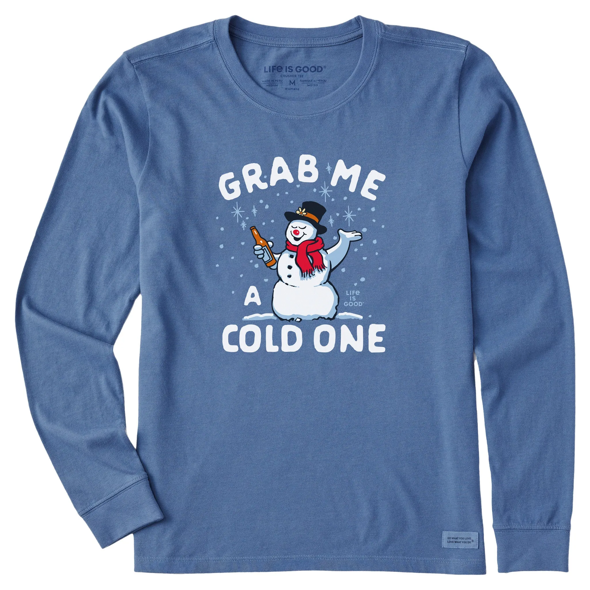 Women's Grab Me a Frosty Cold One Long Sleeve Crusher Tee sold by Life is Good