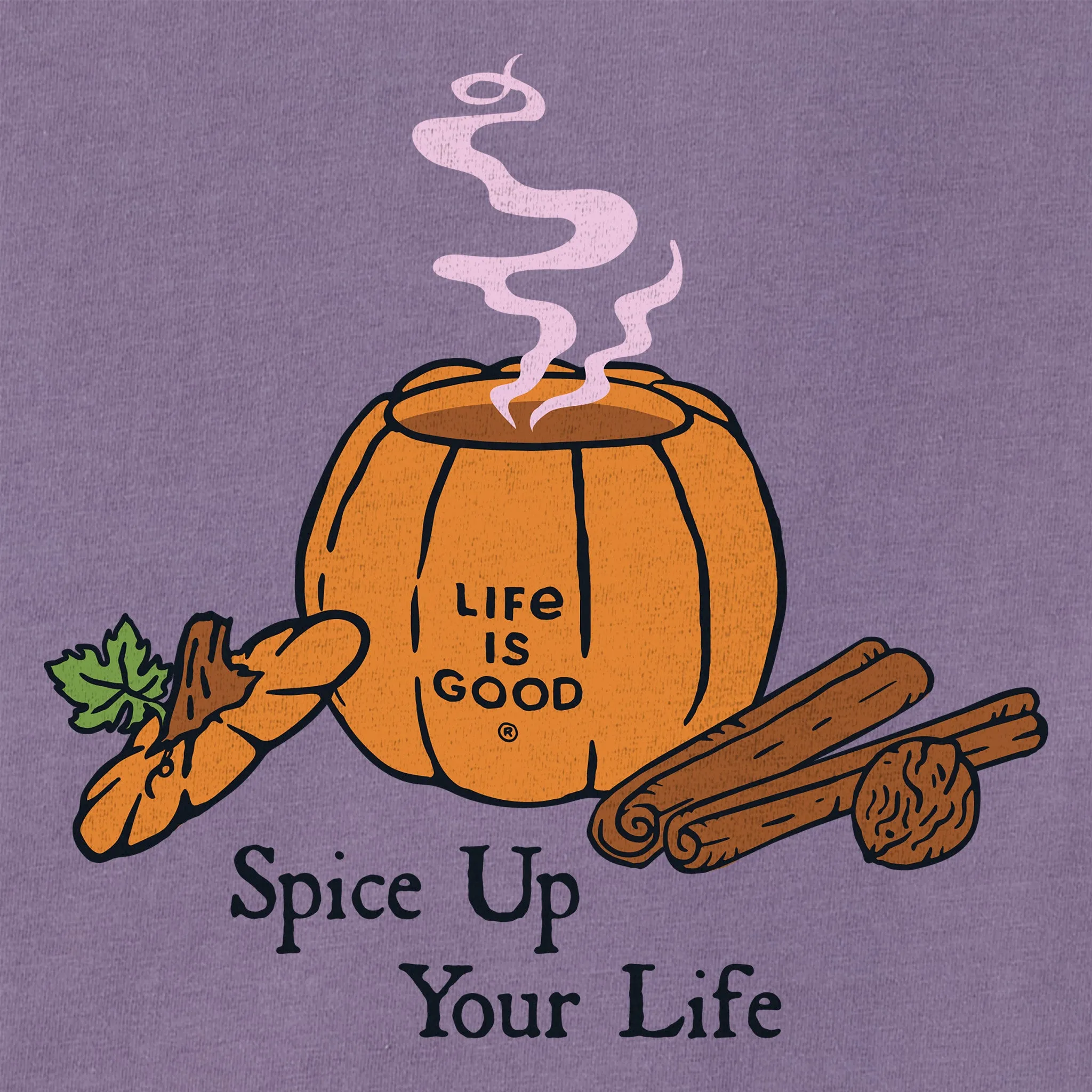 Women's Spice Up Your Life Pumpkin Long Sleeve Crusher Tee sold by Life is Good product image thumbnail 2