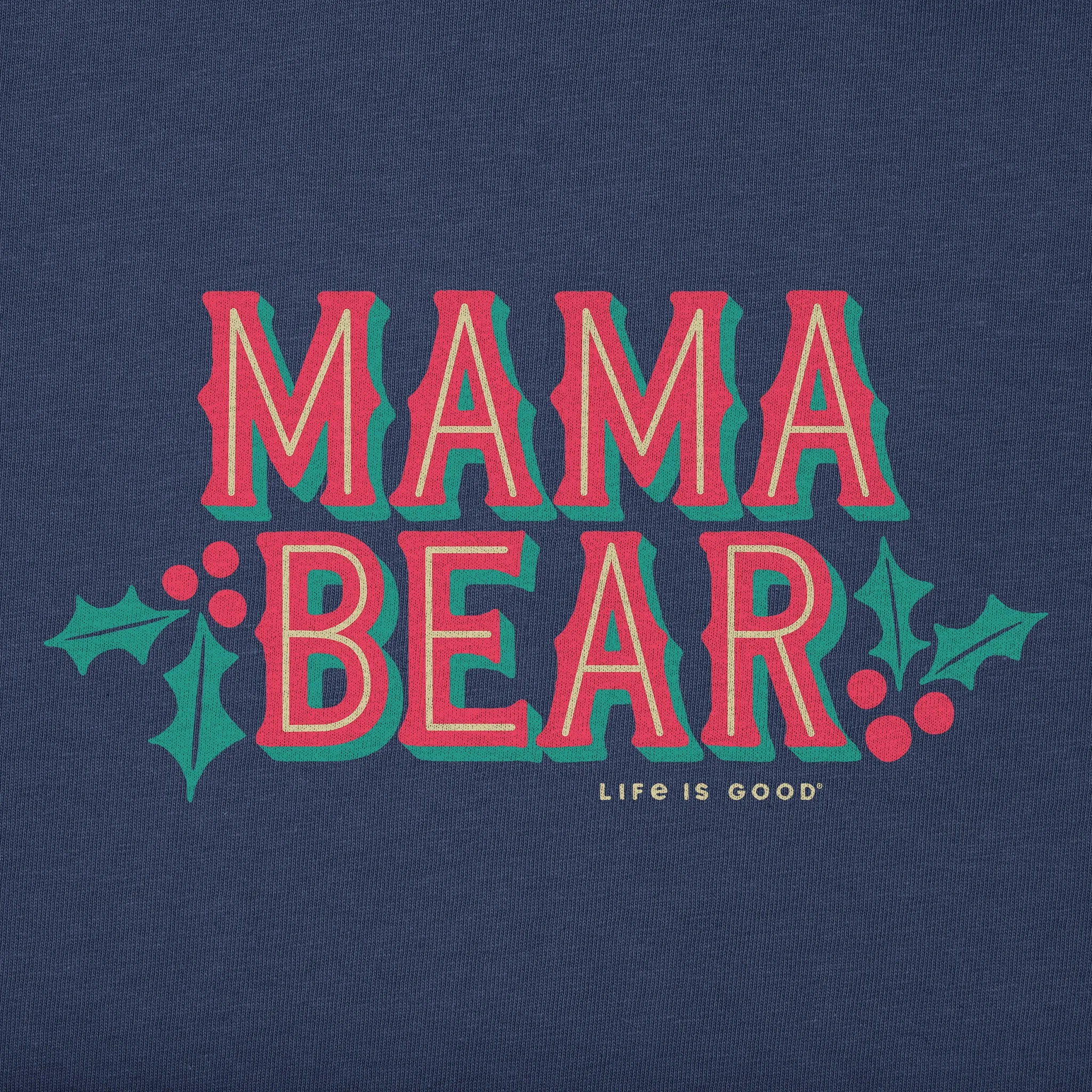 Women's Holiday Mama Bear Long Sleeve Crusher Tee sold by Life is Good product image thumbnail 2