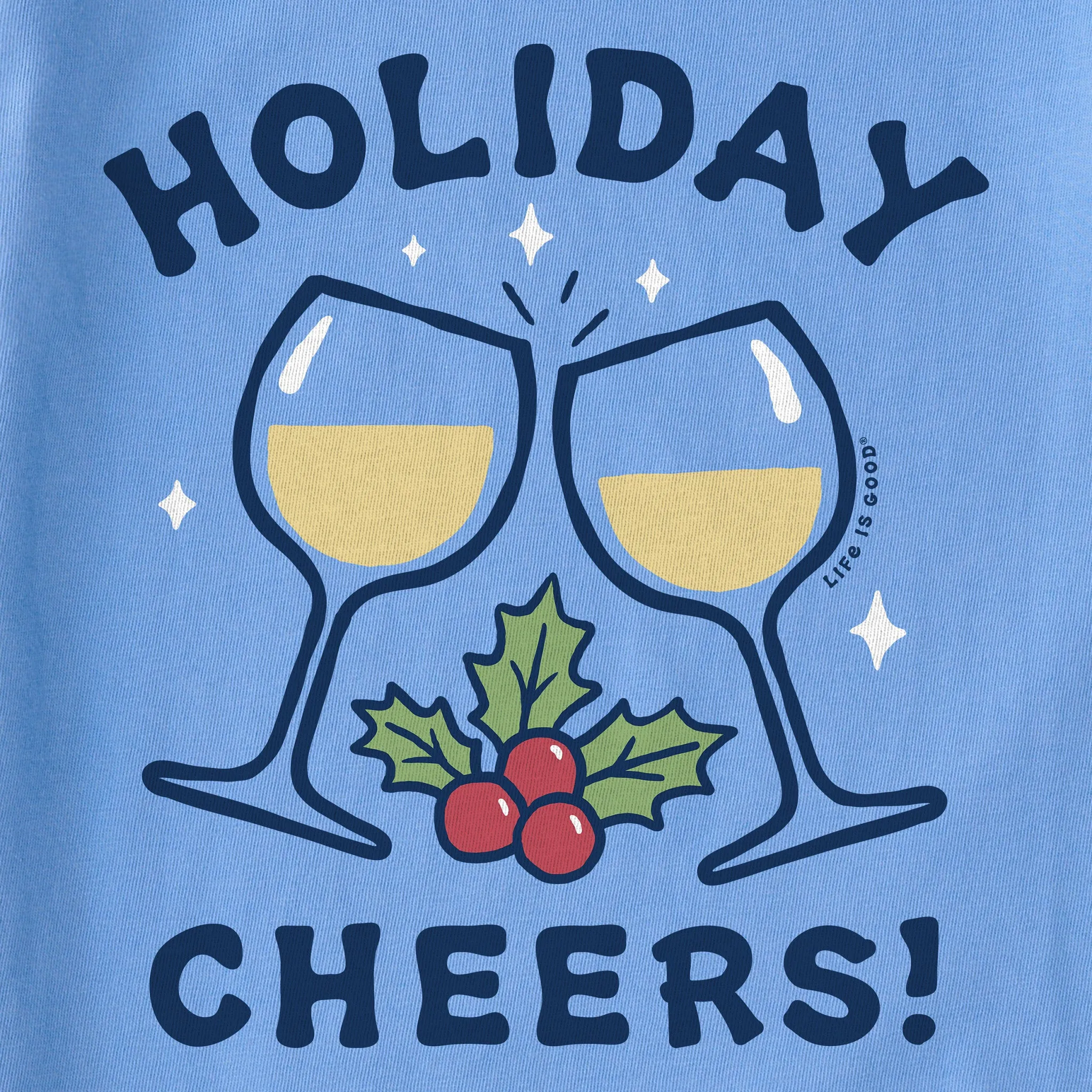 Women's Holiday Cheers Wine Long Sleeve Crusher Tee sold by Life is Good product image thumbnail 2